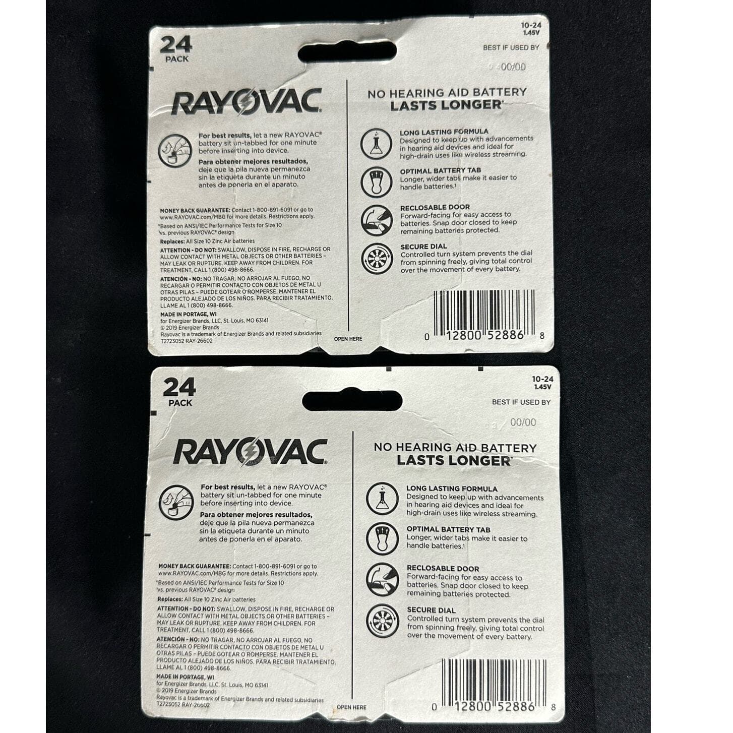 Rayovac Hearing Aid Batteries Size 10 Yellow-Two 24 Packs - Thumbnail 3