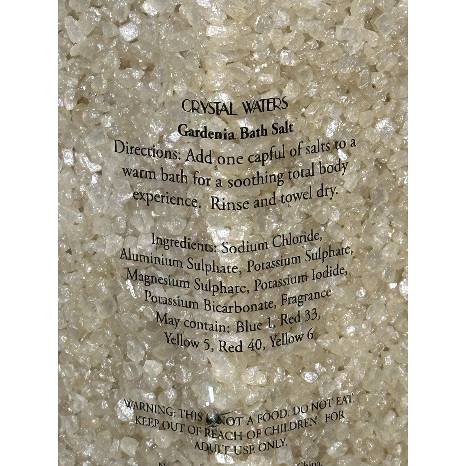 Crystal Waters Gardenia Vegan Bath Salt in 16-ounce Decorative Gift Decanter - Thumbnail 5