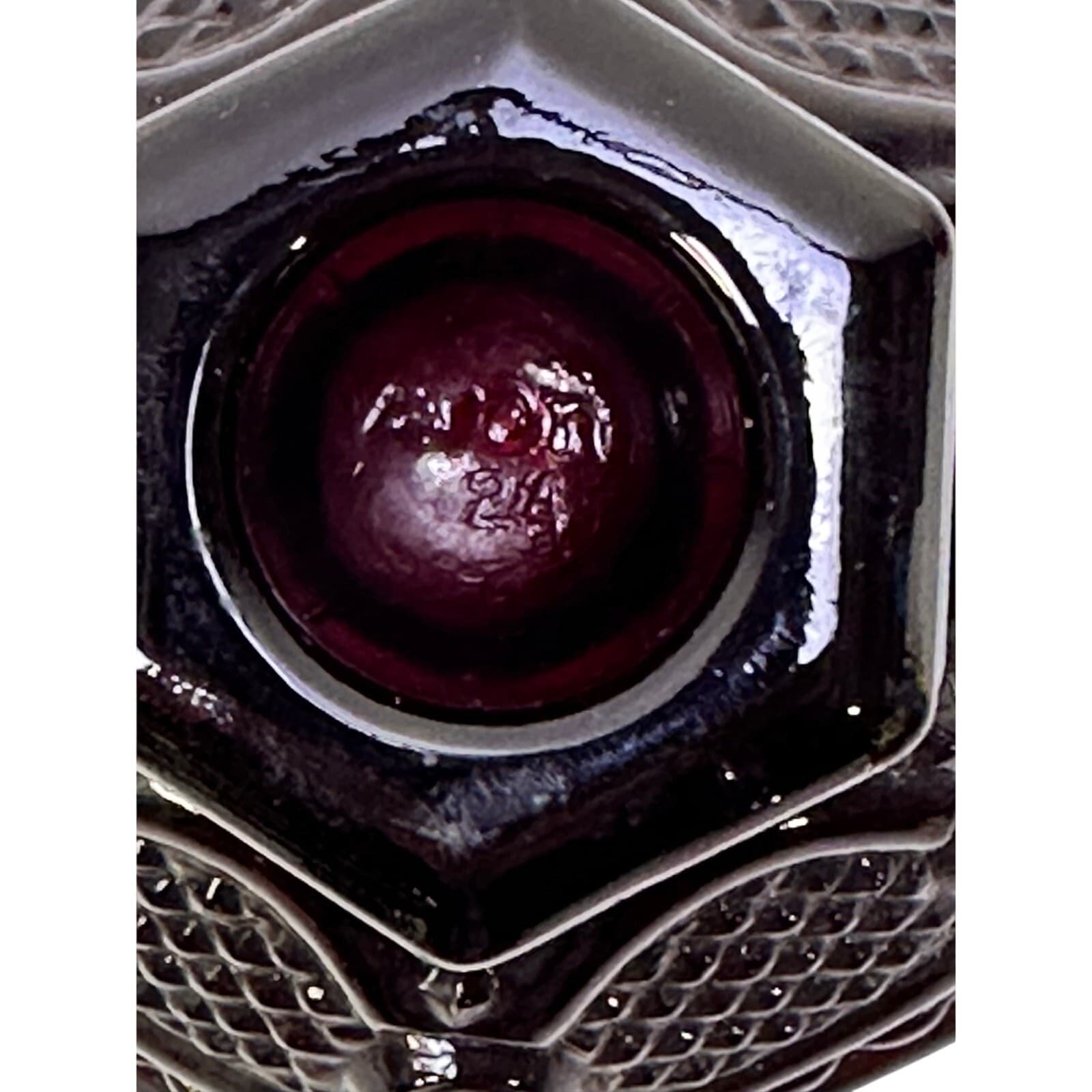 Avon Cape Cod Ruby Red Pair 2-1/2" Candle Holders Vintage - Thumbnail 4