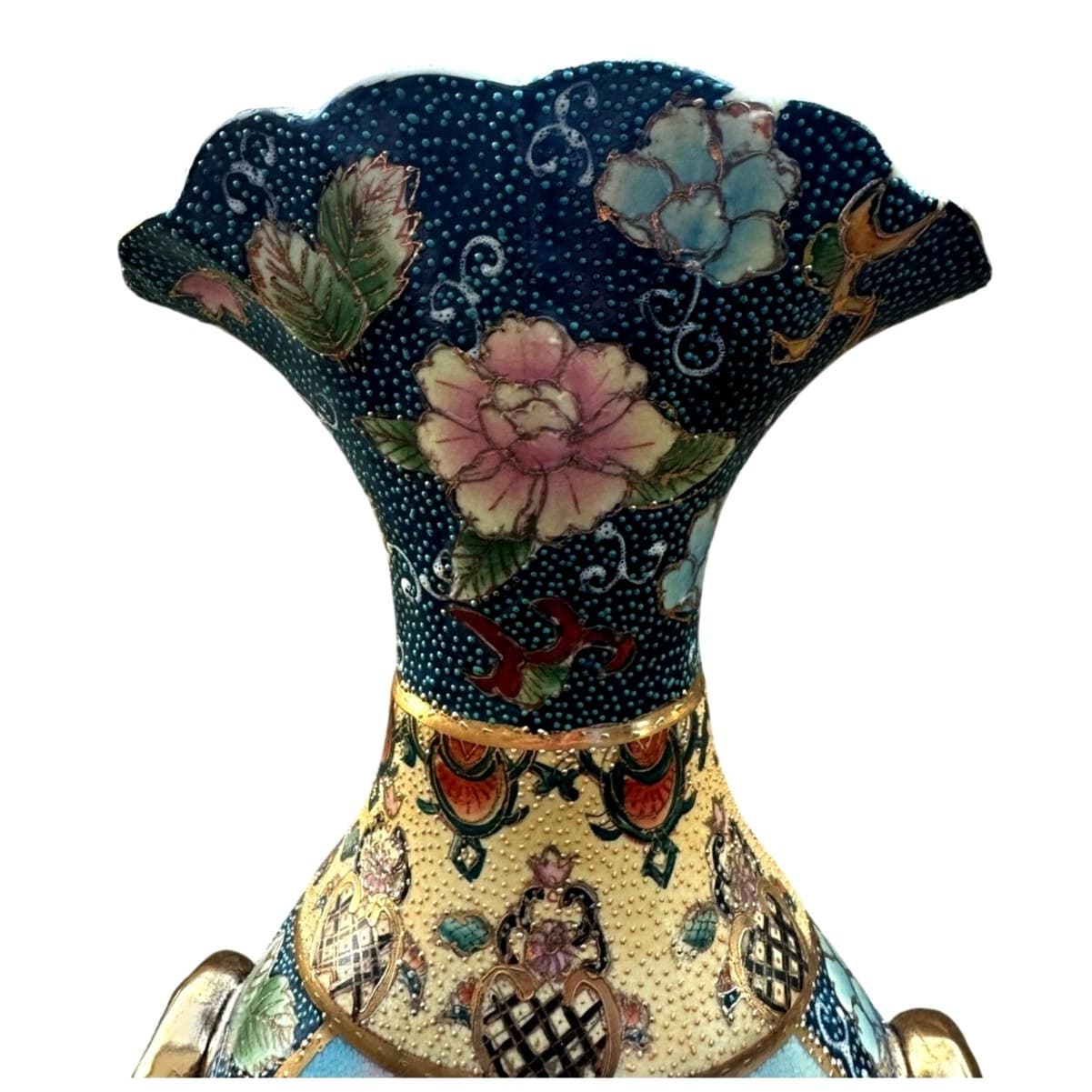 Satsuma Celestial Collection C. Lee Limited Edition Signed 18" Vase/Urn #24/5000 - Thumbnail 2