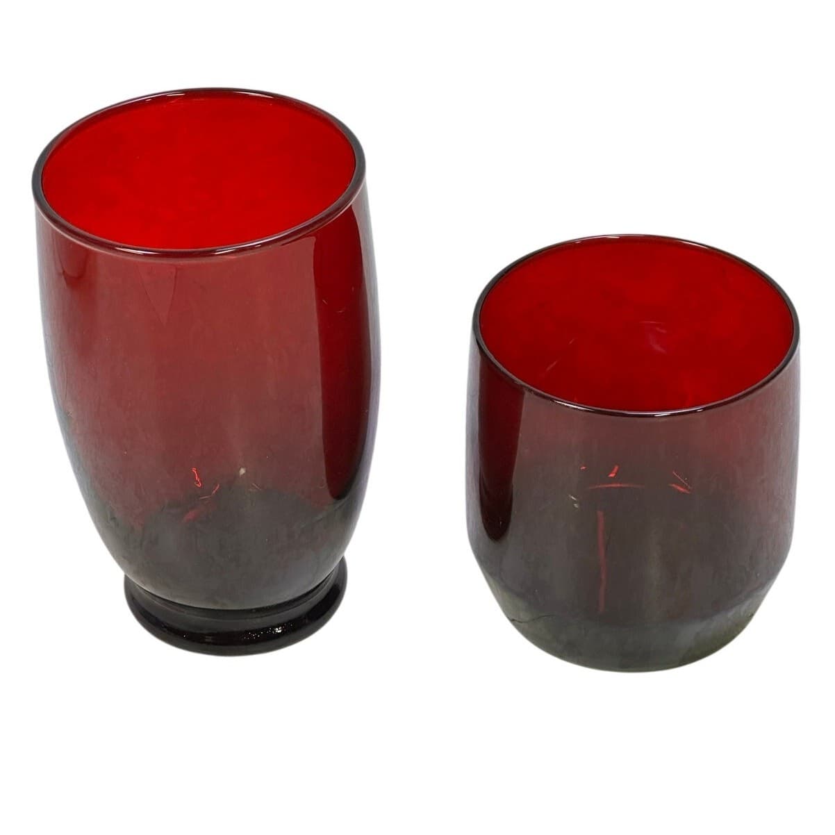 Anchor Hocking Ruby Red 4-3/4" Tumbler & 3" Juice Glass Set - Thumbnail 2