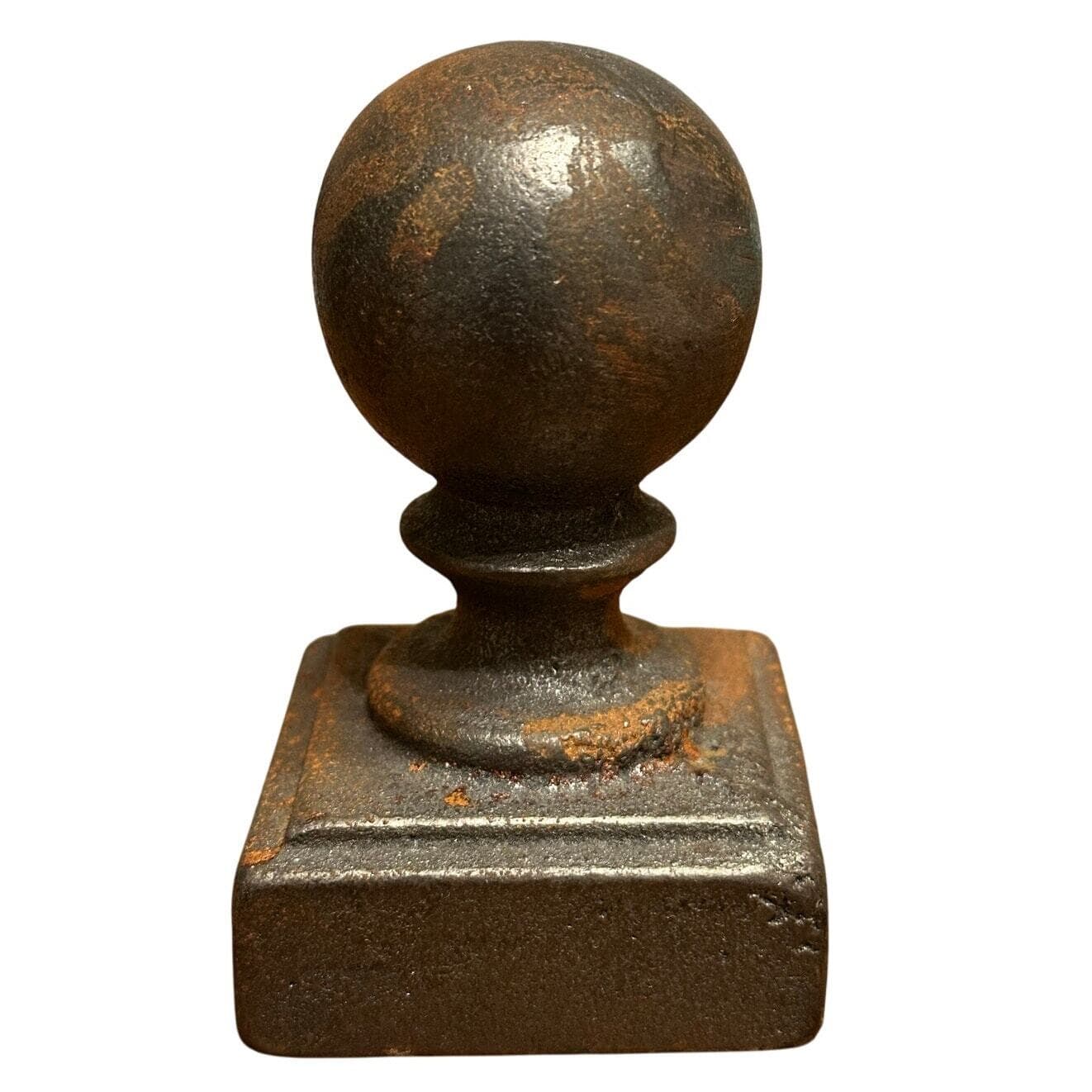 Cast Iron Brown Architectural Post Topper Finial 2-1/2” Square-Vintage! - Thumbnail 2