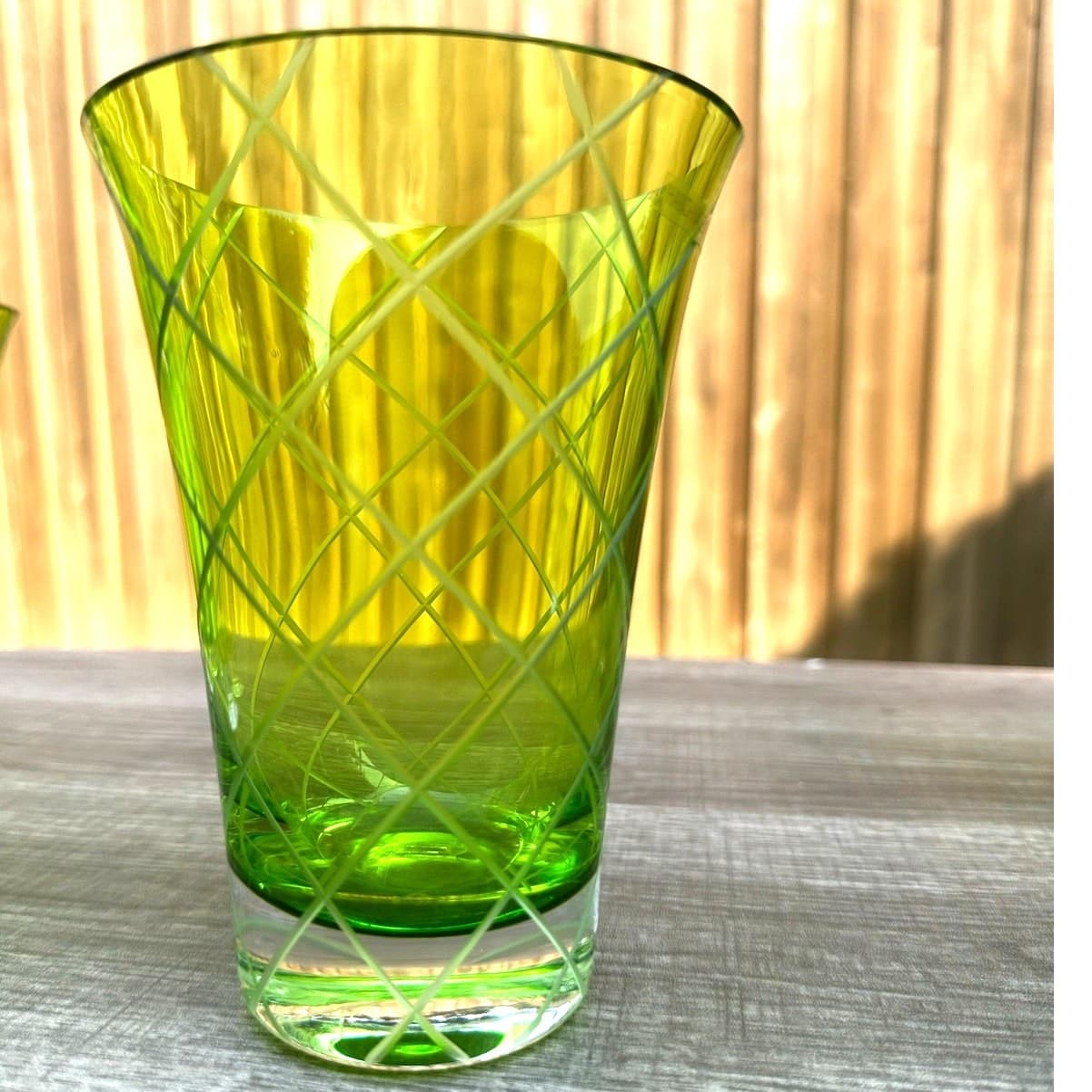 Neiman Marcus Cut-Glass Design Pitcher and Glasses Set-Made in Poland-Rare FInd - Thumbnail 7
