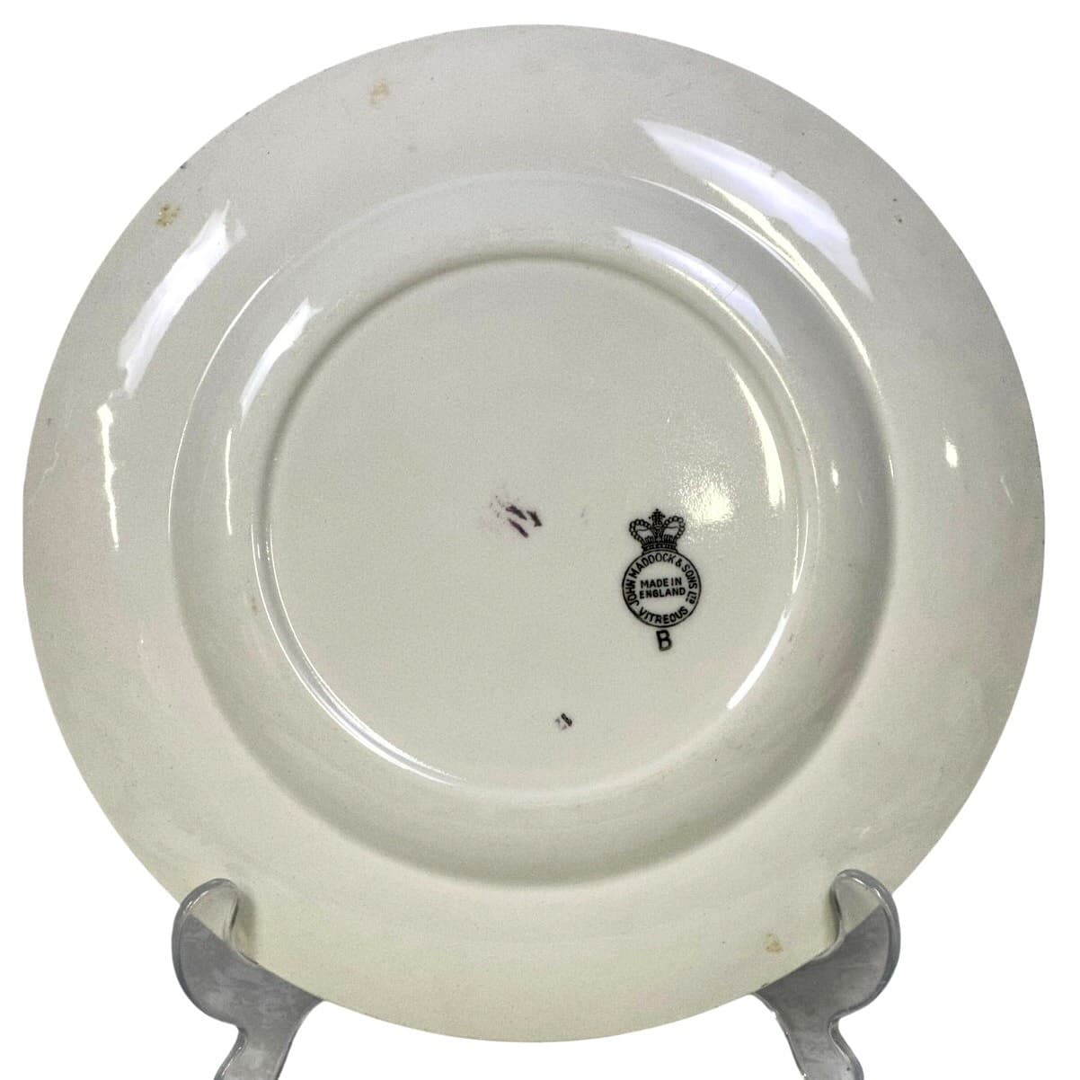 John Maddock & Sons LTD England Vintage 40s 'Indian Tree' 10" Dinner Plate-Set 2 - Thumbnail 7