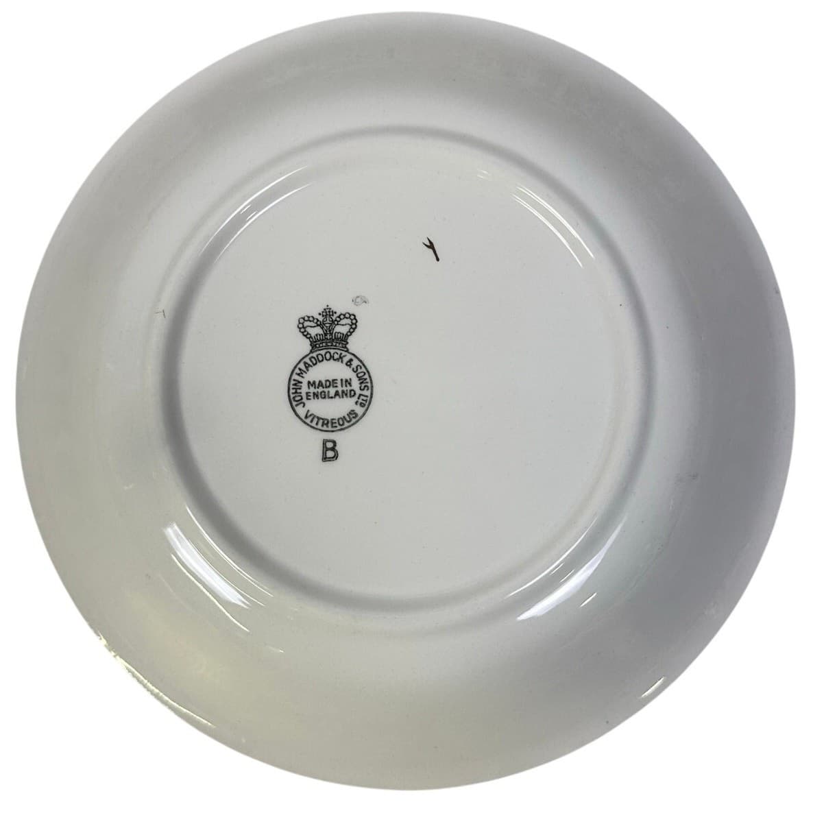 John Maddock & Sons LTD England Vintage 40's 'Indian Tree' Coupe Soup Bowl-Rare - Thumbnail 4