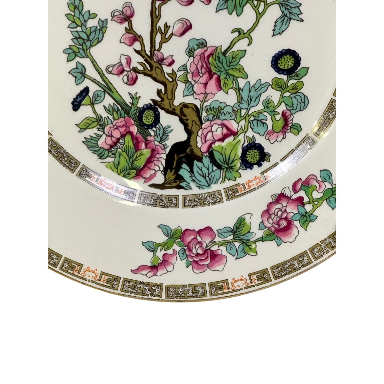 John Maddock & Sons LTD England Vintage 40s 'Indian Tree' 10" Dinner Plate-Set 2 - Thumbnail 6