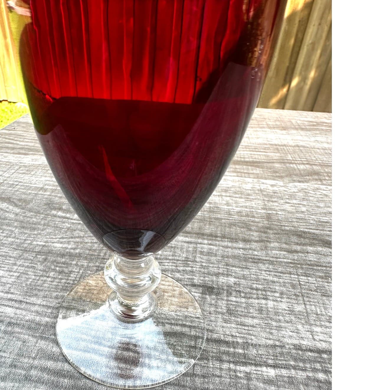 Ruby Red Cordial Liqueur Juice Footed Clear Base Glasses 4.25" Tall-Set of 14 - Thumbnail 6