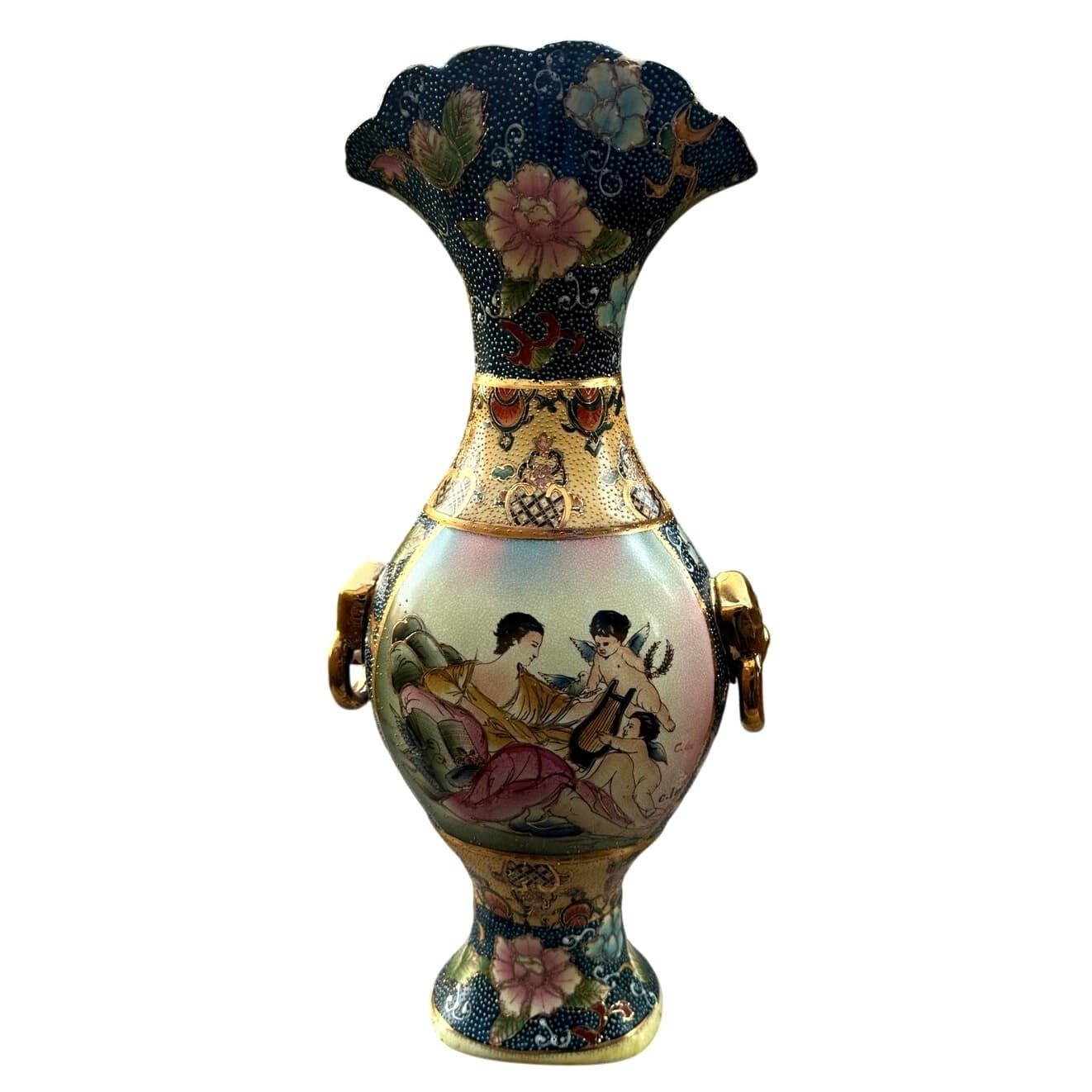Satsuma Celestial Collection C. Lee Limited Edition Signed 18" Vase/Urn #24/5000 - Thumbnail 6