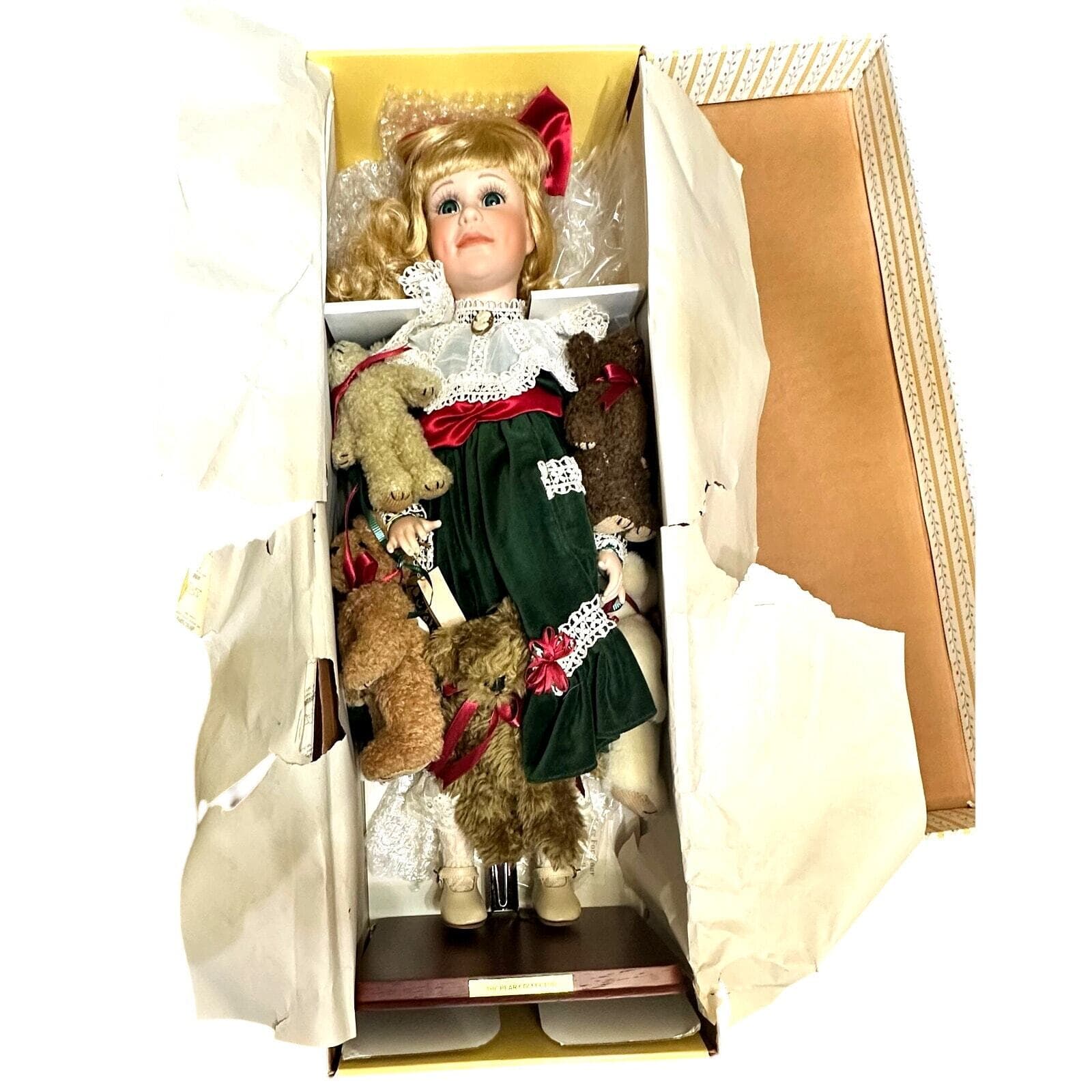 Connoisseur Collection Doll by Seymour Mann 1997 "The Bear Collector" NEW in Box - Thumbnail 3