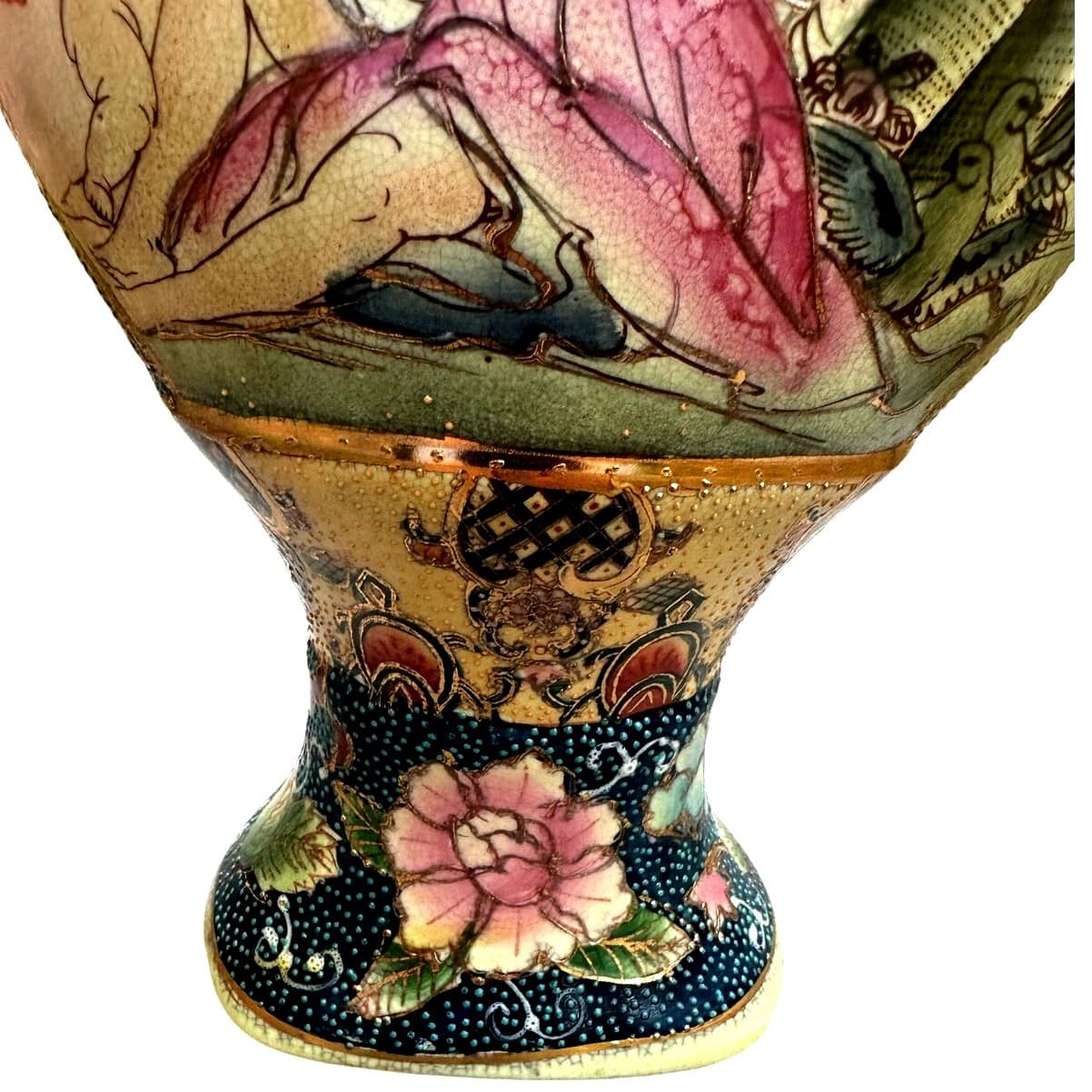 Satsuma Celestial Collection C. Lee Limited Edition Signed 18" Vase/Urn #24/5000 - Thumbnail 9