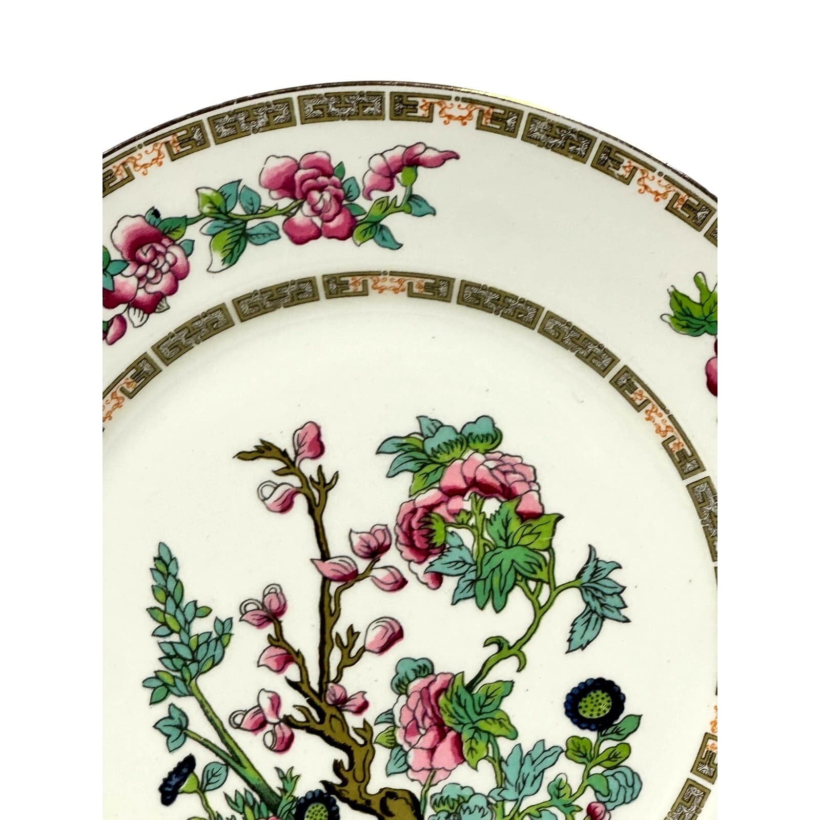 John Maddock & Sons LTD England Vintage 40s 'Indian Tree' 10" Dinner Plate-Set 2 - Thumbnail 4