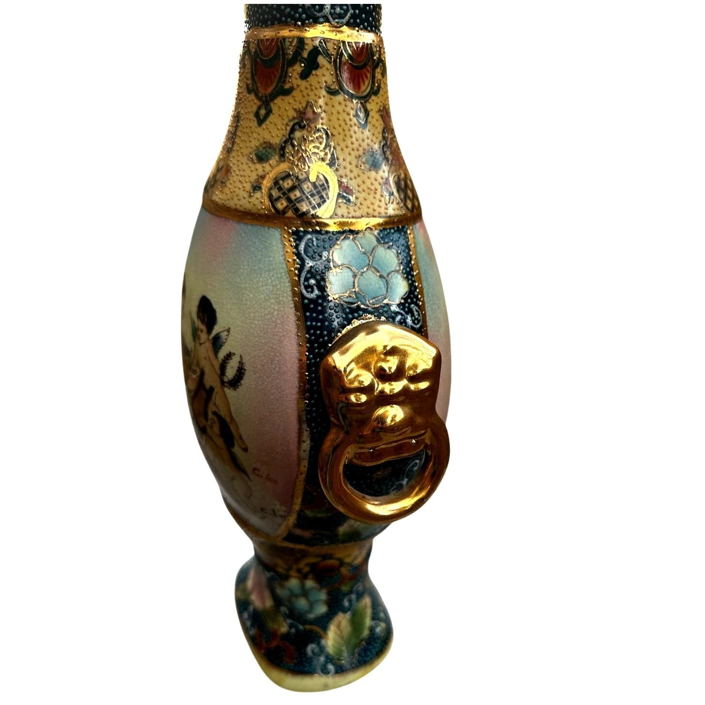 Satsuma Celestial Collection C. Lee Limited Edition Signed 18" Vase/Urn #24/5000 - Thumbnail 5