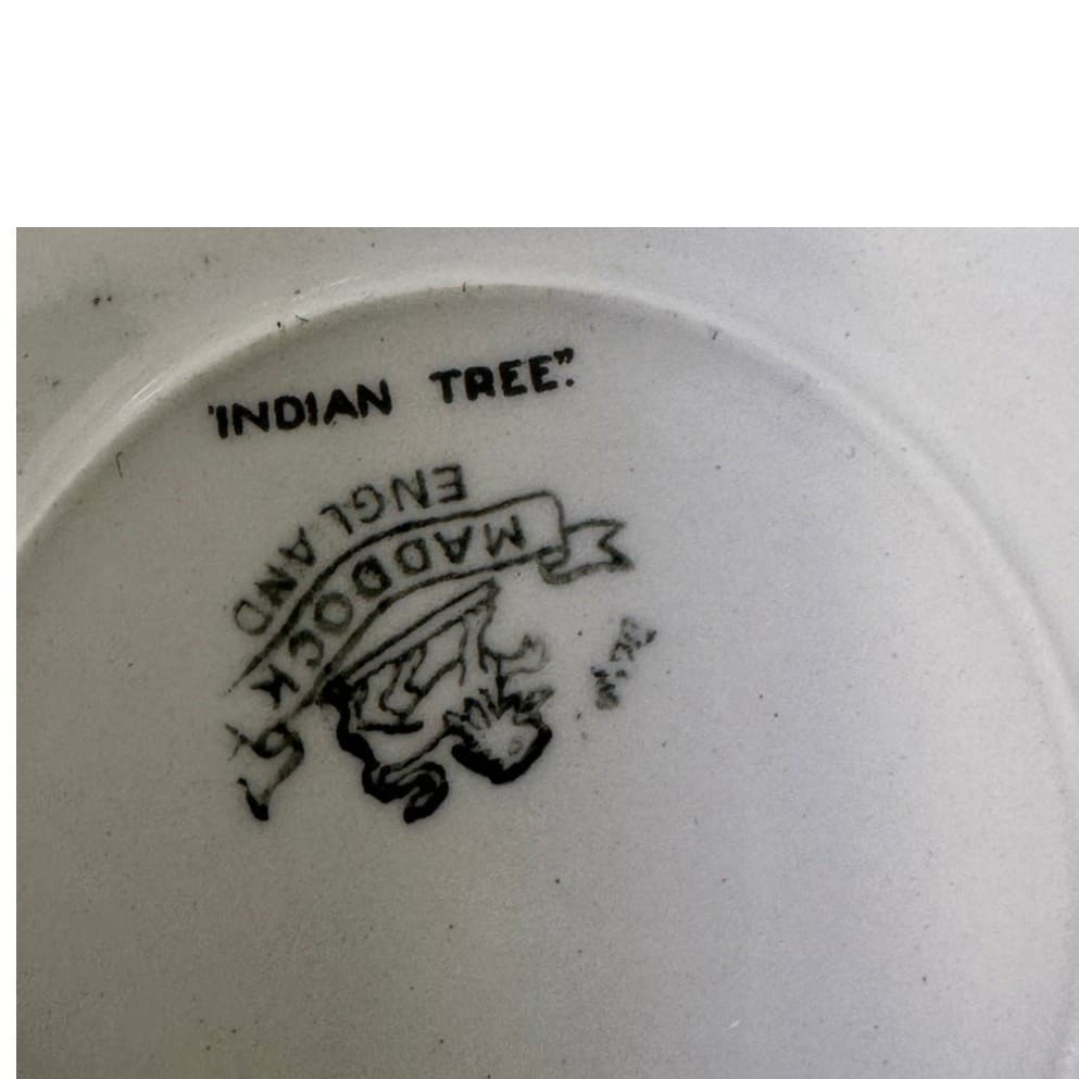 John Maddock & Sons LTD England Indian Tree Vintage 40's 6-PC Place Setting-Rare - Thumbnail 9