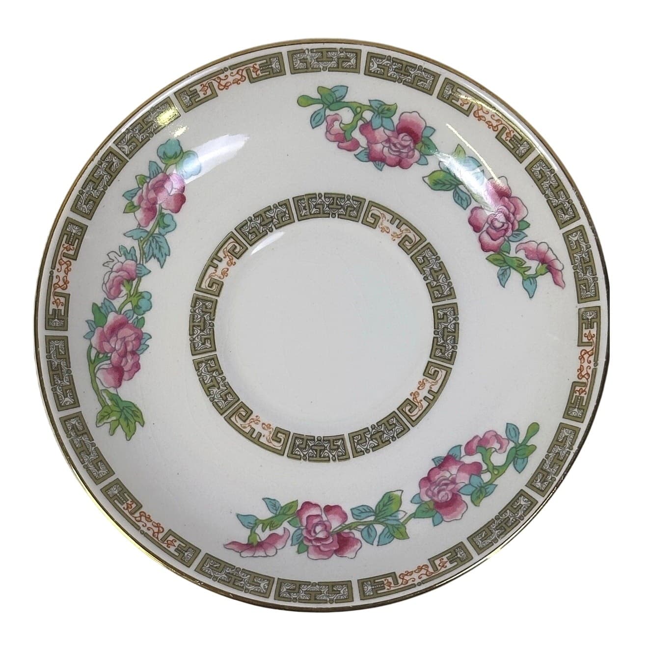 John Maddock & Sons LTD England Vintage 40s 'Indian Tree' Flat Coffee Cup/Saucer - Thumbnail 8