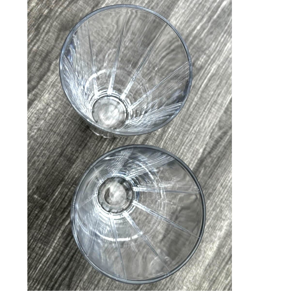 Heavy Geometric Design Crystal 16 oz Coolers Iced Tea Glasses-Stunning-Set of 2 - Thumbnail 8