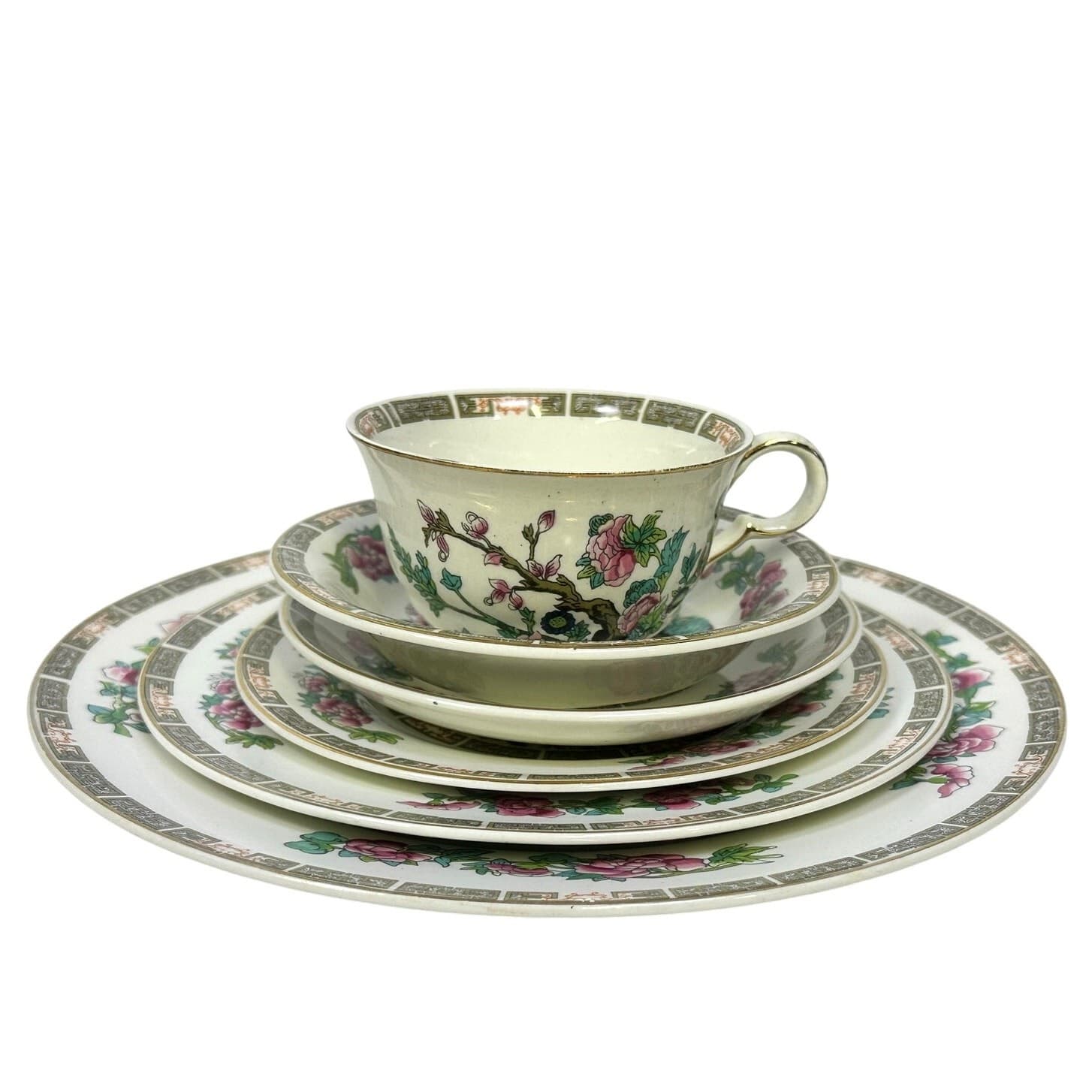 John Maddock & Sons LTD England Indian Tree Vintage 40's 6-PC Place Setting-Rare - Thumbnail 4