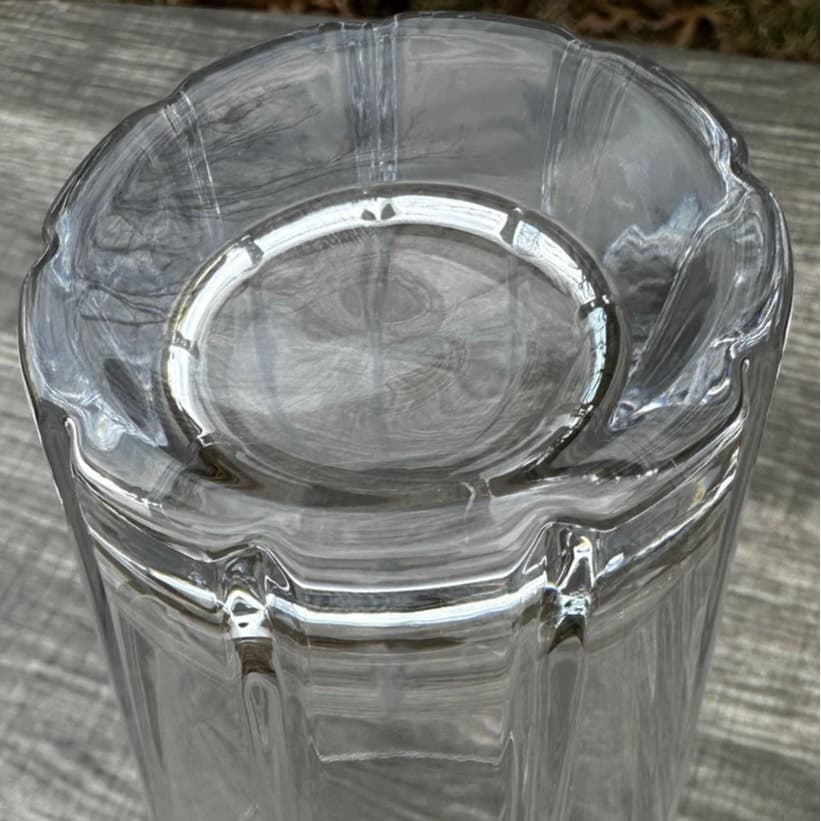 Heavy Geometric Design Crystal 16 oz Coolers Iced Tea Glasses-Stunning-Set of 2 - Thumbnail 6