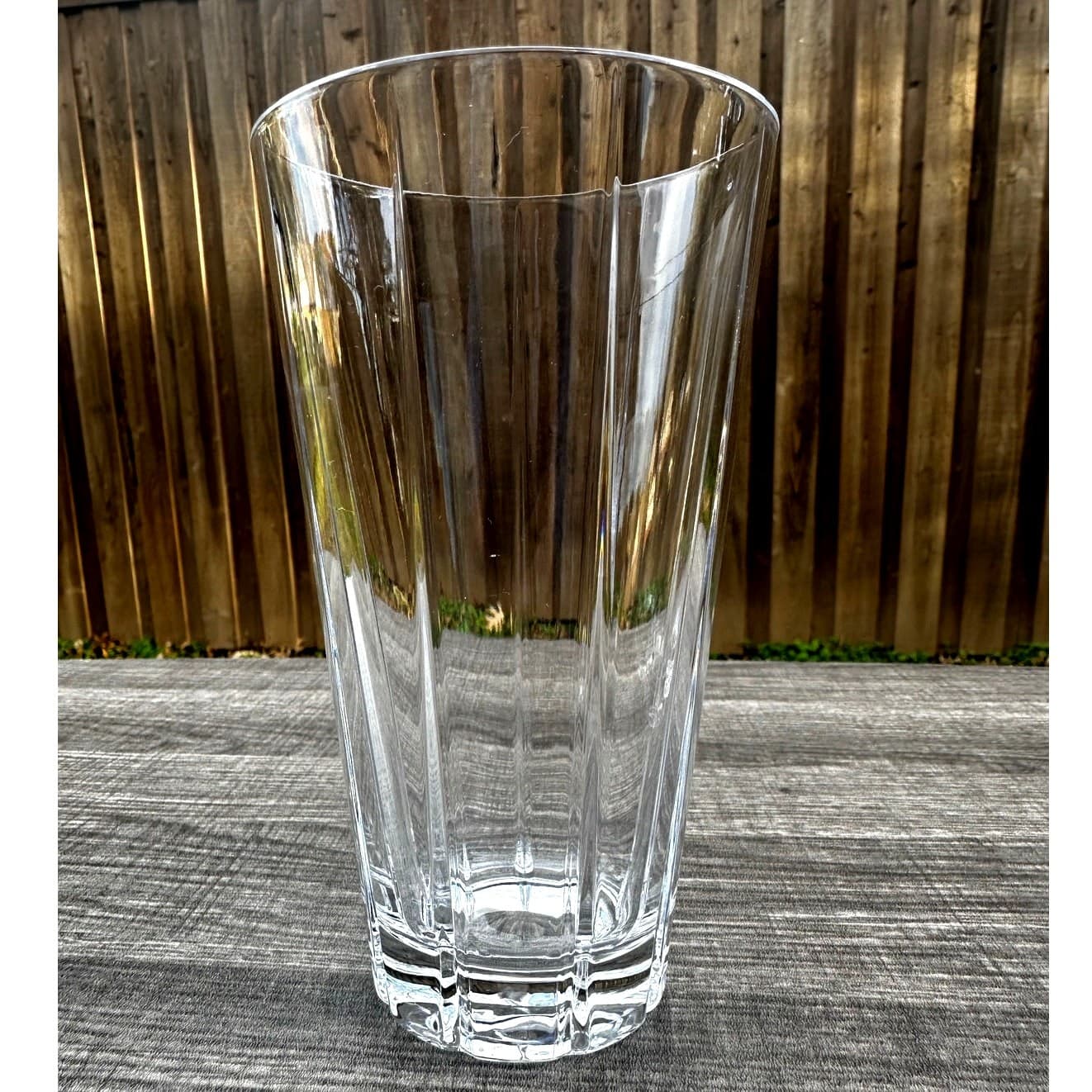 Heavy Geometric Design Crystal 16 oz Coolers Iced Tea Glasses-Stunning-Set of 2 - Thumbnail 4
