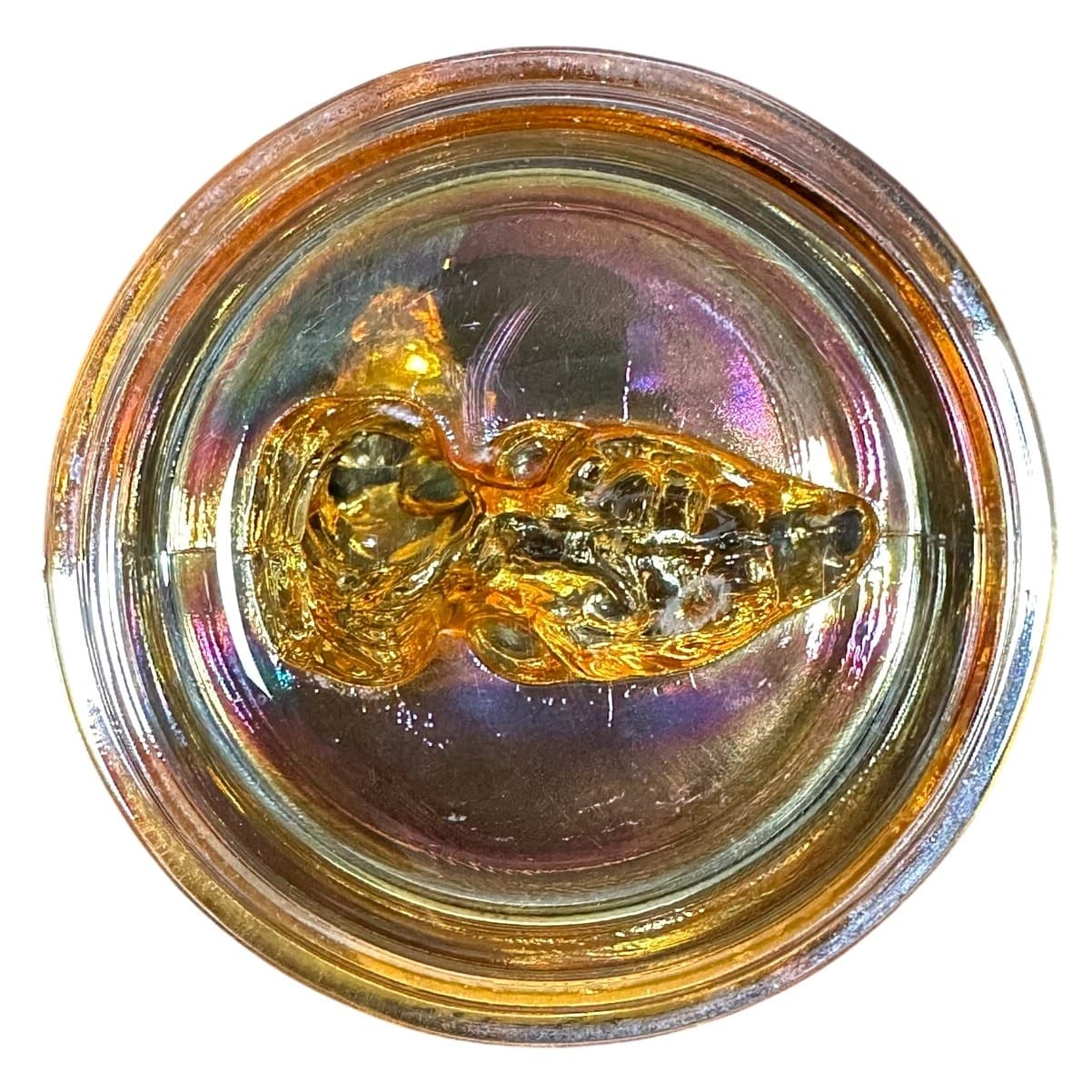 Jeanette Marigold Iridescent 1940s Scottish Terrier Powder Glass Trinket Dish - Thumbnail 6