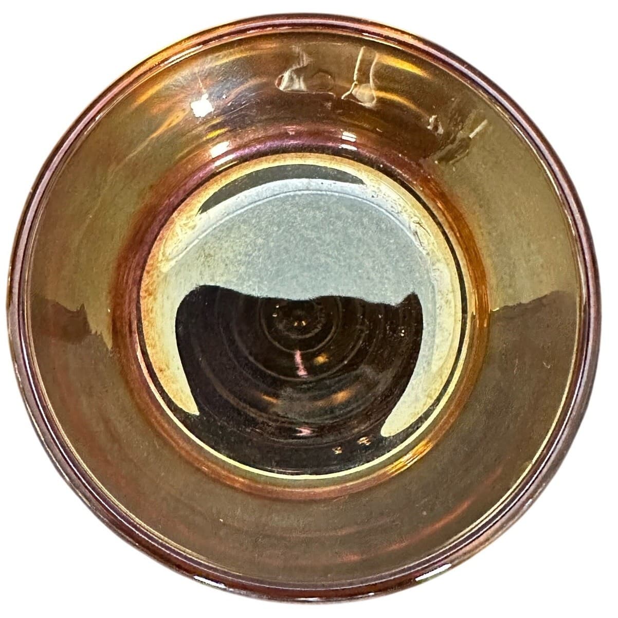 Jeanette Marigold Iridescent 1940s Scottish Terrier Powder Glass Trinket Dish - Thumbnail 7