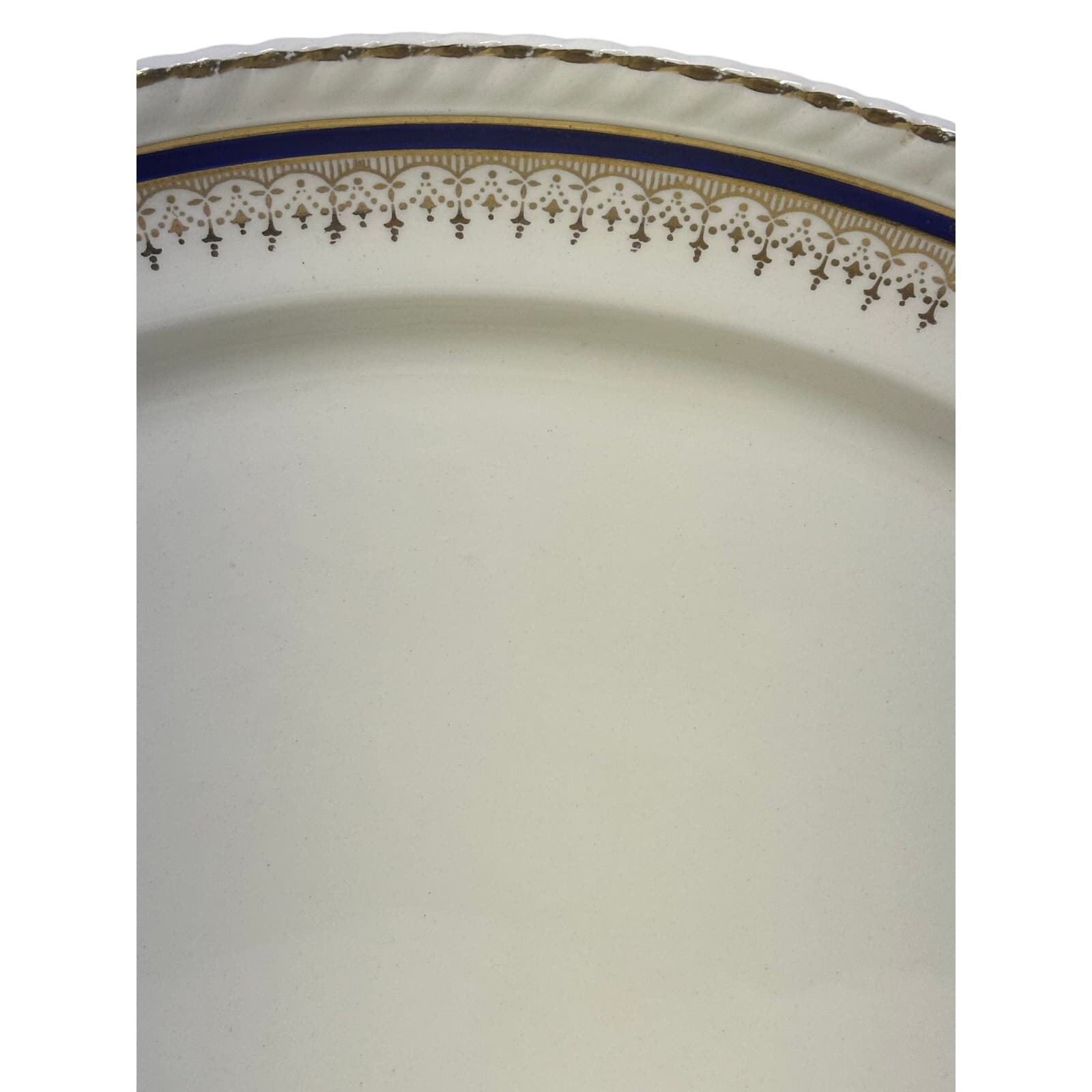 Johnson Bros Retired JB83 Windsor Ware Cobalt Blue/Gold Oval Serving Platter - Thumbnail 3