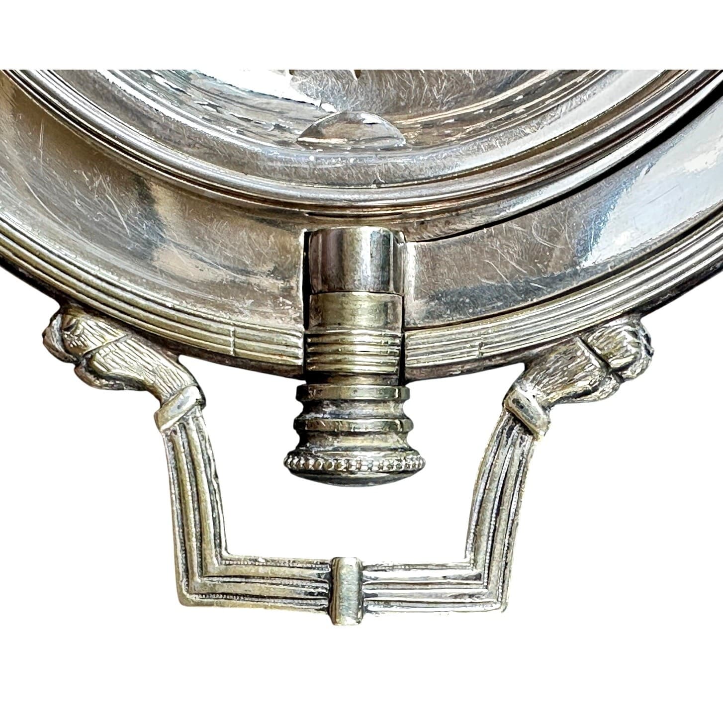 Antique Circa 1880 English Silver Plate Revolving Top Edwardian Food Warmer - Thumbnail 8