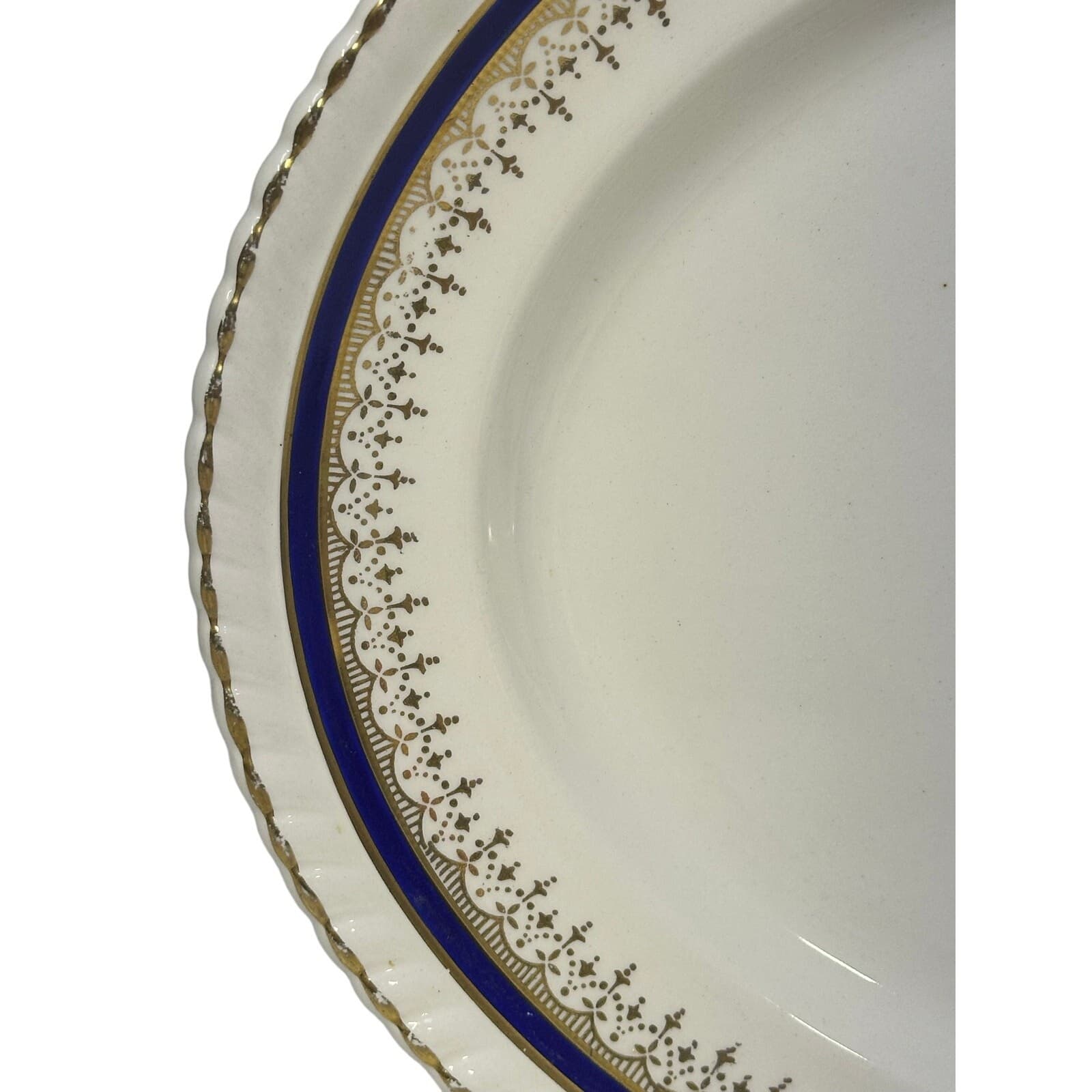 Johnson Bros Retired JB83 Windsor Ware Cobalt Blue/Gold Oval Serving Platter - Thumbnail 2