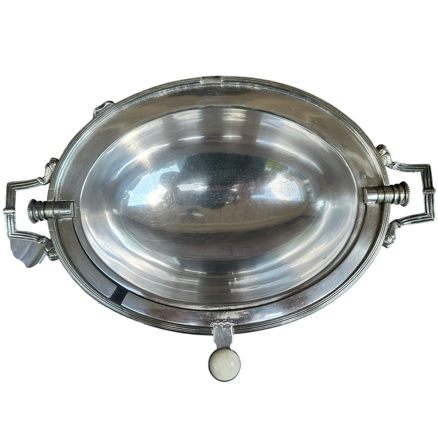 Antique Circa 1880 English Silver Plate Revolving Top Edwardian Food Warmer - Thumbnail 15