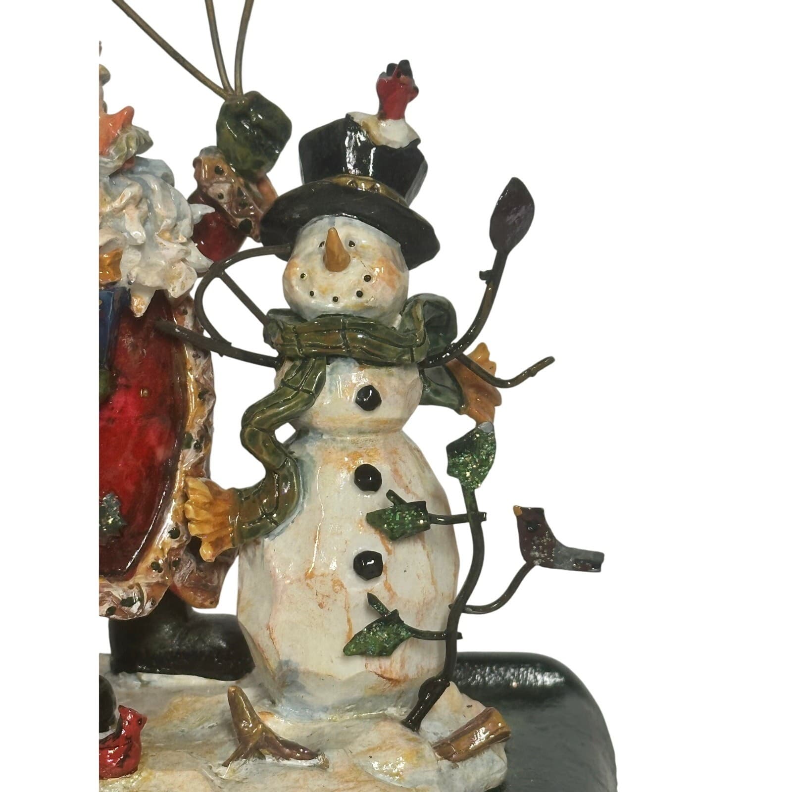 Santa and Snowman Snow Stars Birds 3D Heavy Metal Stocking Holder-Magical! - Thumbnail 5