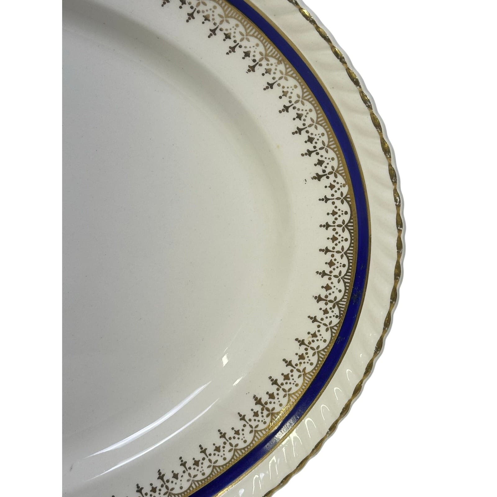 Johnson Bros Retired JB83 Windsor Ware Cobalt Blue/Gold Oval Serving Platter - Thumbnail 4