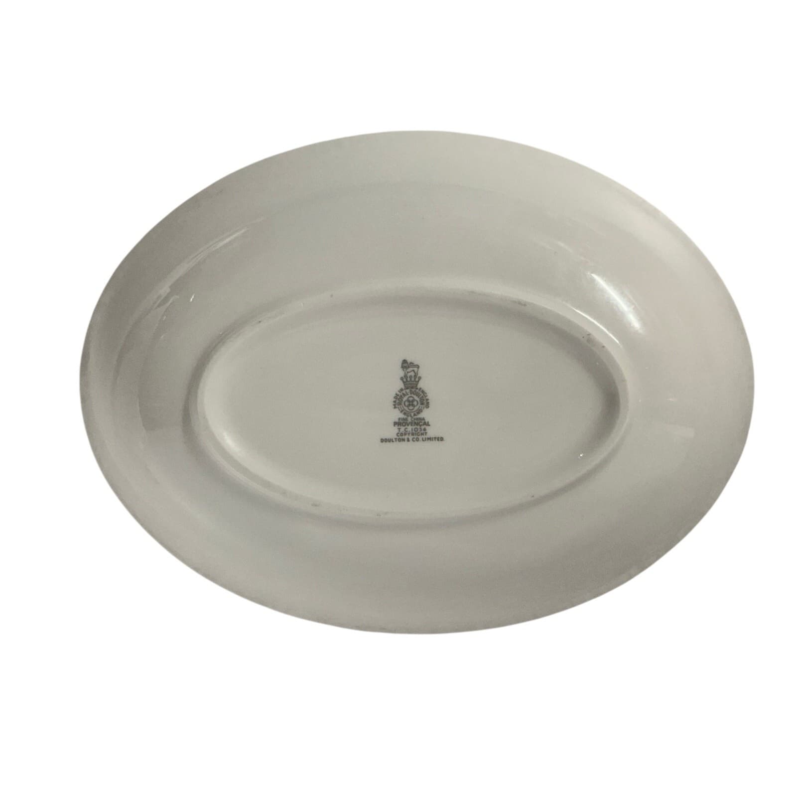 Royal Doulton England 'Provencal' Retired 1967-1997 Oval 9" Serving Bowl - Thumbnail 3