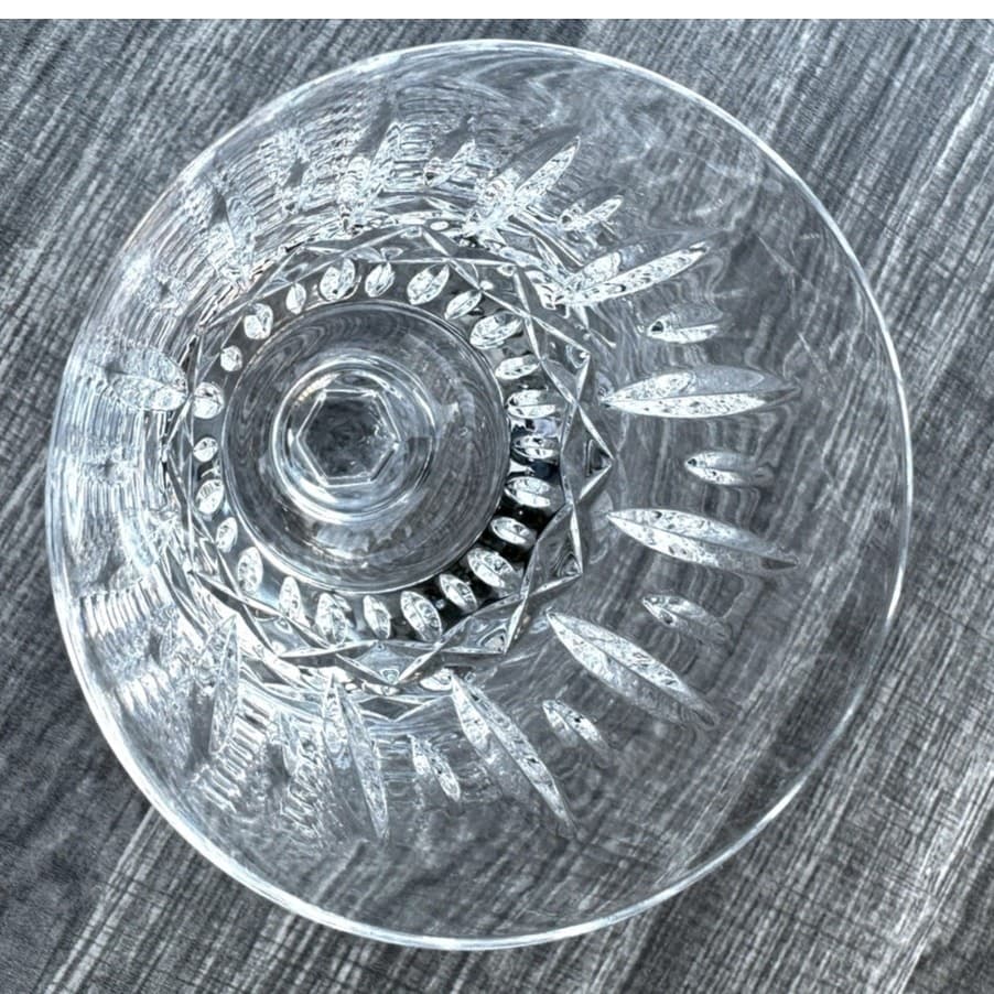 Atlantis Crystal 1980–2005 Retired 'Fatima' Water Wine Goblet Stemmed Cut Glass - Thumbnail 3