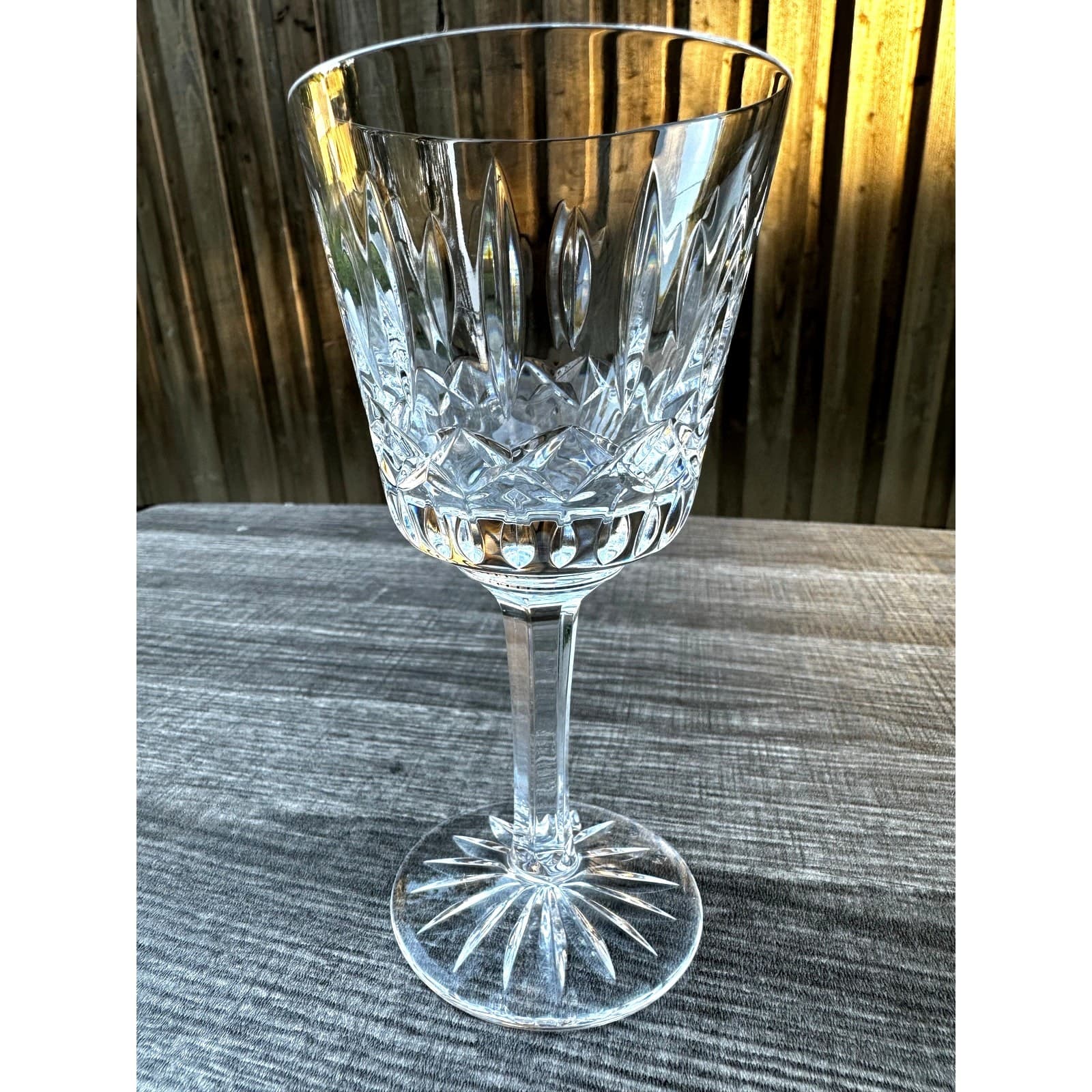 Atlantis Crystal 1980–2005 Retired 'Fatima' Wine Glass Stemmed Cut Glass - Thumbnail 5