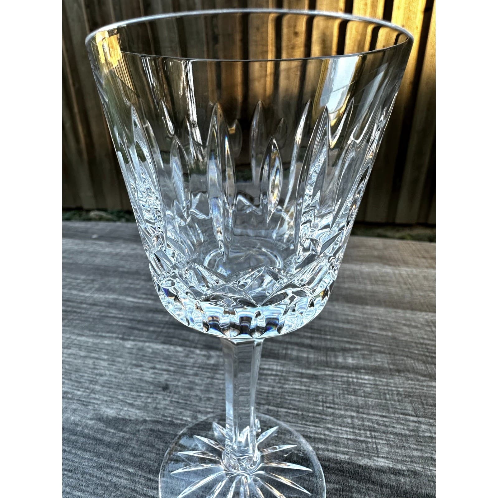 Atlantis Crystal 1980–2005 Retired 'Fatima' Wine Glass Stemmed Cut Glass - Thumbnail 4