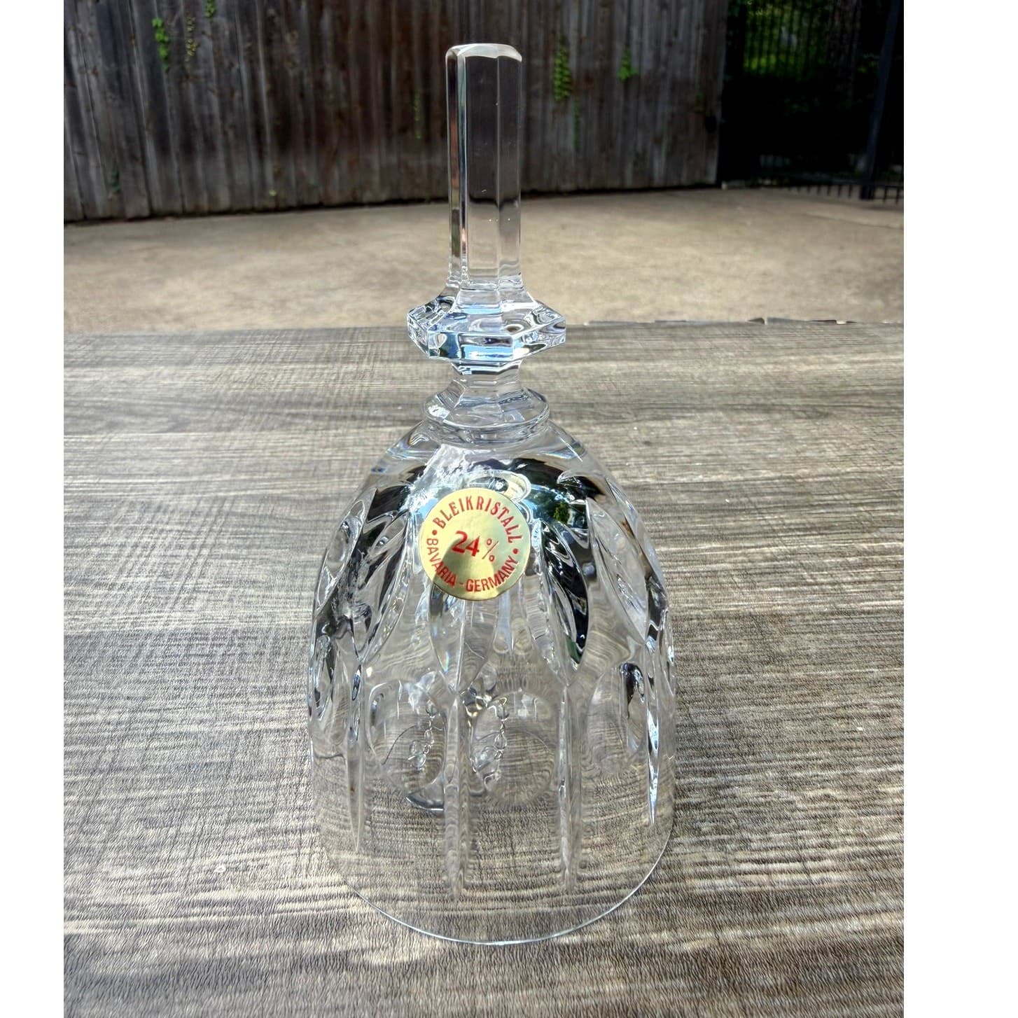 Bleikristall Bavaria Germany Vintage 24% Lead Crystal Bell Faceted Handle - Thumbnail 4