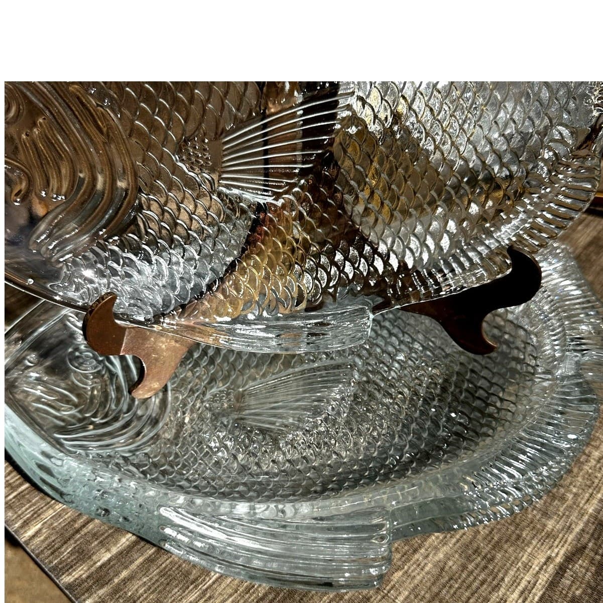 Contemporary Heavy Fish Shape Serving Platter & Luncheon Plates-5 Piece Set - Thumbnail 12