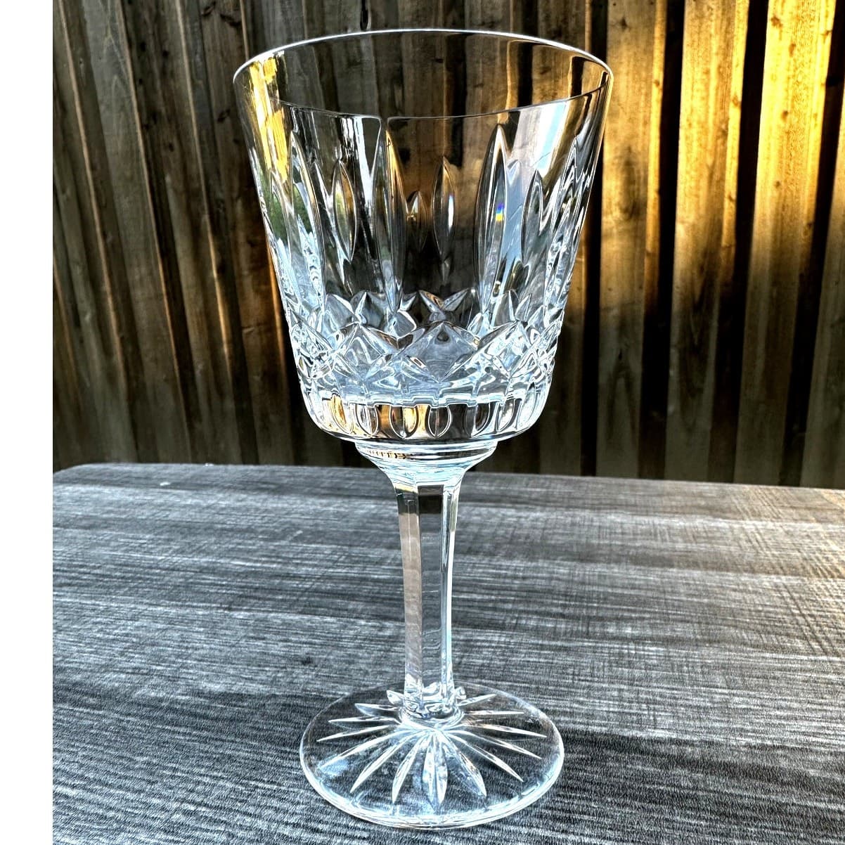 Atlantis Crystal 1980–2005 Retired 'Fatima' Wine Glass Stemmed Cut Glass - Thumbnail 3