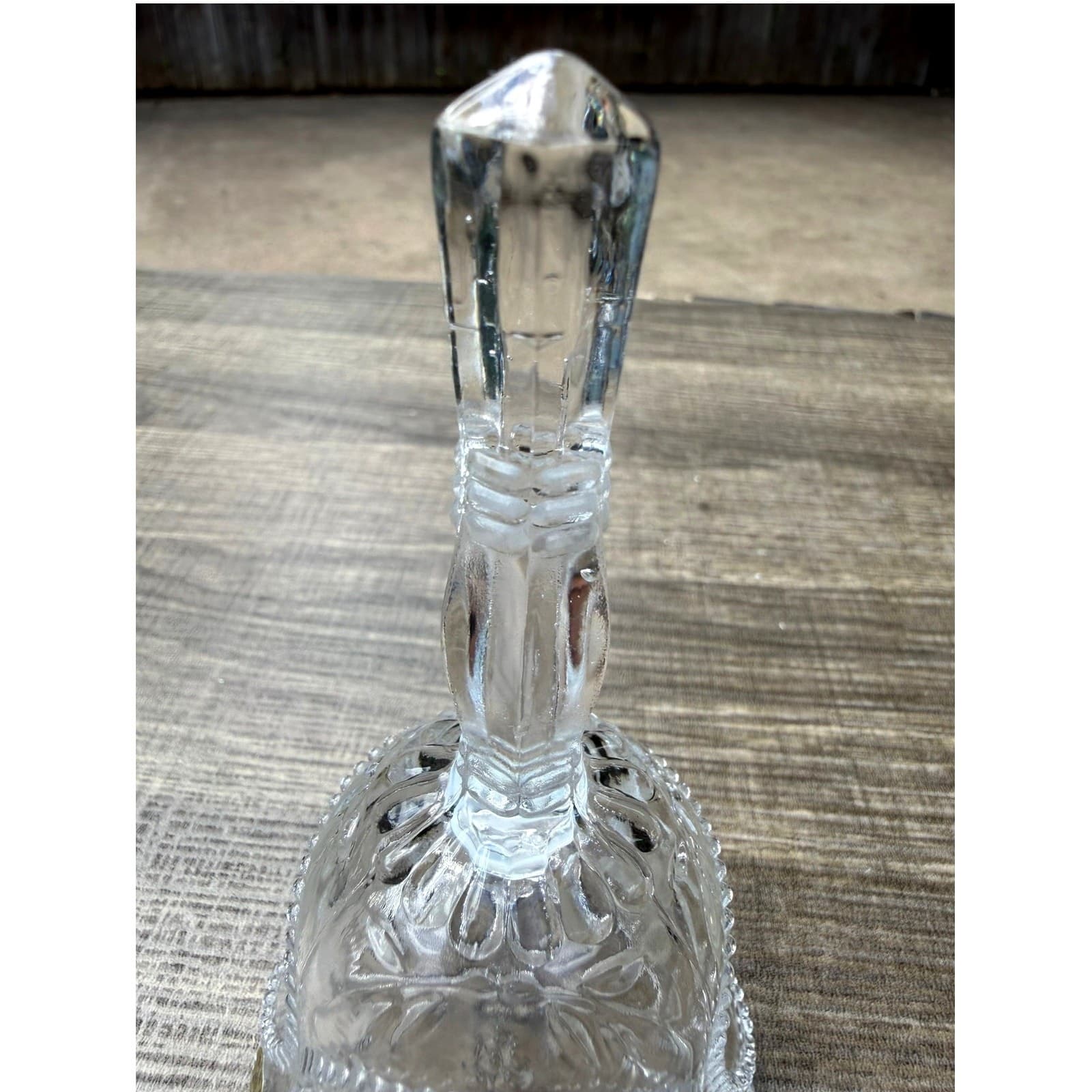 Emson 24% Lead Crystal Praying Hands Bell Psalm 23 Lord Is My Shepherd 5.5" - Thumbnail 6