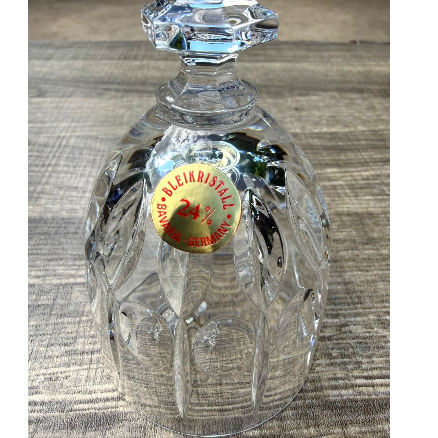 Bleikristall Bavaria Germany Vintage 24% Lead Crystal Bell Faceted Handle - Thumbnail 2