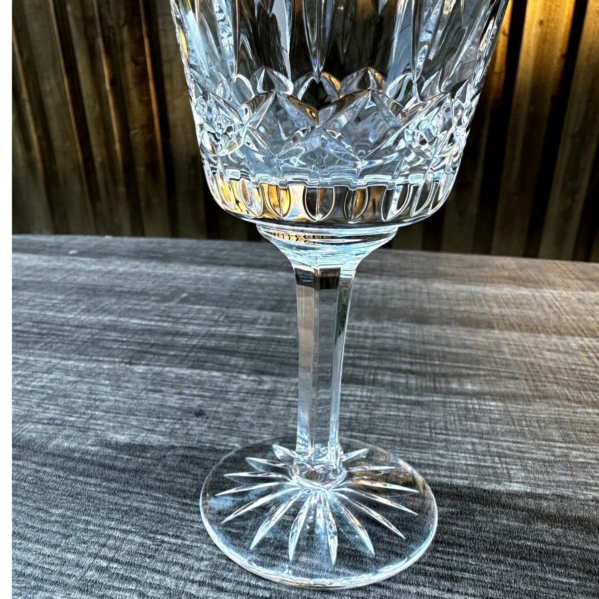Atlantis Crystal 1980–2005 Retired 'Fatima' Wine Glass Stemmed Cut Glass - Thumbnail 2