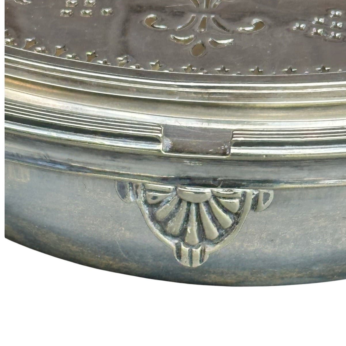 Antique Circa 1880 English Silver Plate Revolving Top Edwardian Food Warmer - Thumbnail 4