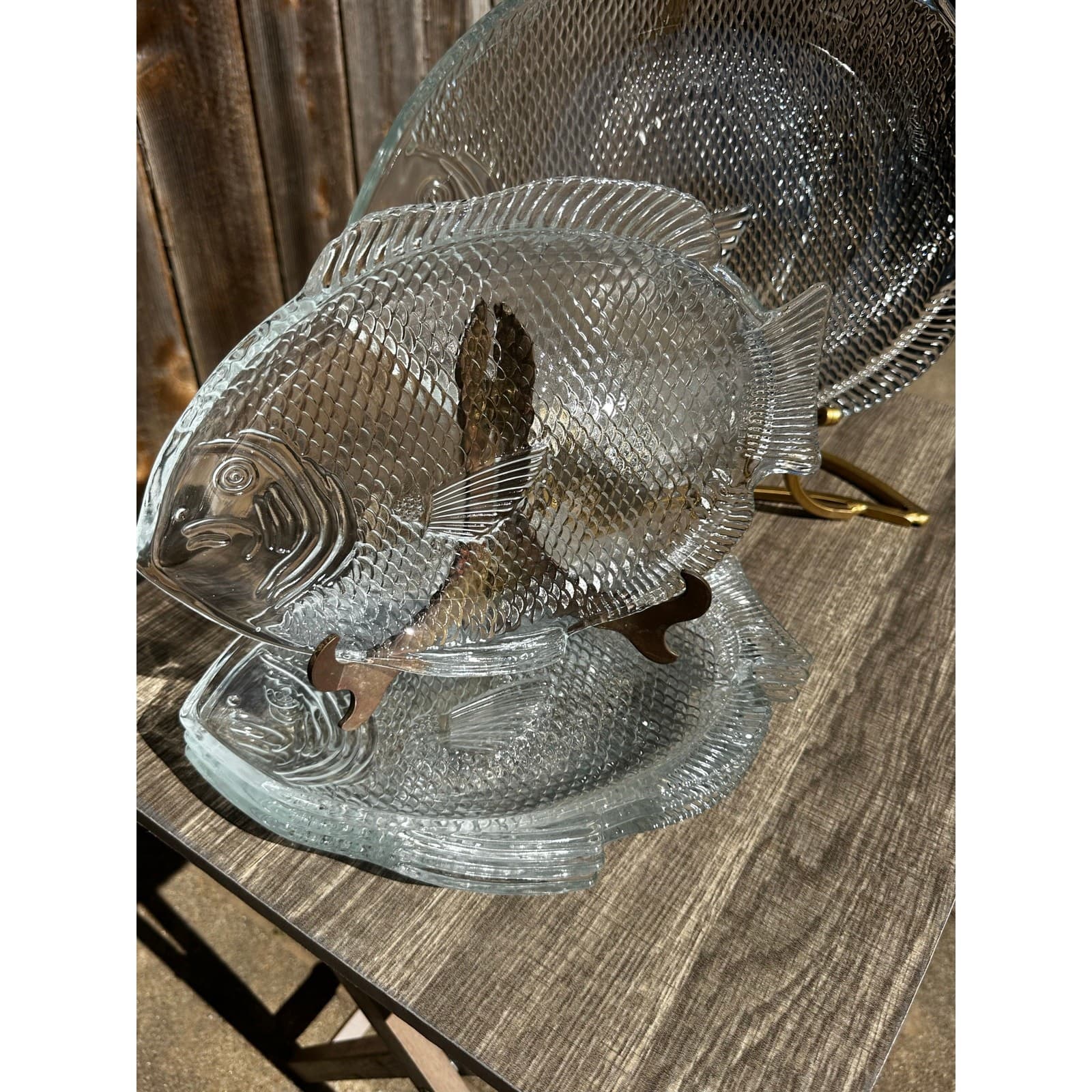 Contemporary Heavy Fish Shape Serving Platter & Luncheon Plates-5 Piece Set - Thumbnail 11