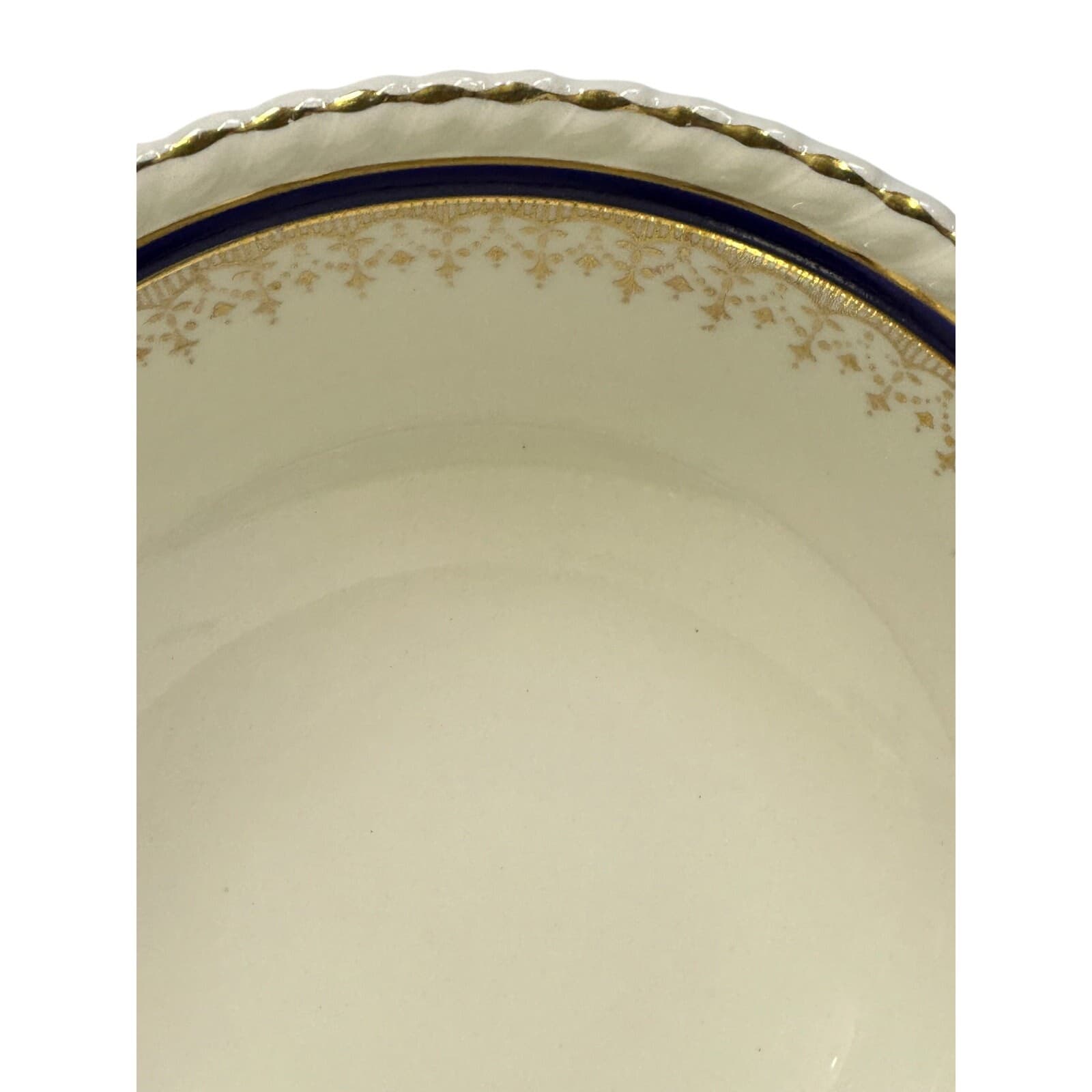 Johnson Bros Retired JB83 Windsor Ware Cobalt/Gold Coupe Cereal Bowls-Set of 5 - Thumbnail 3