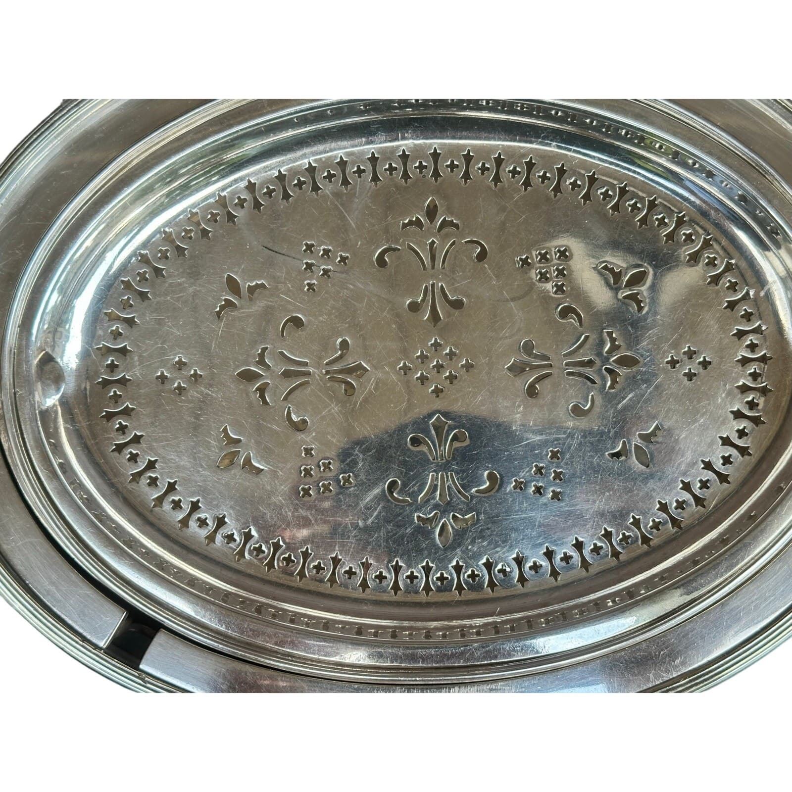 Antique Circa 1880 English Silver Plate Revolving Top Edwardian Food Warmer - Thumbnail 13