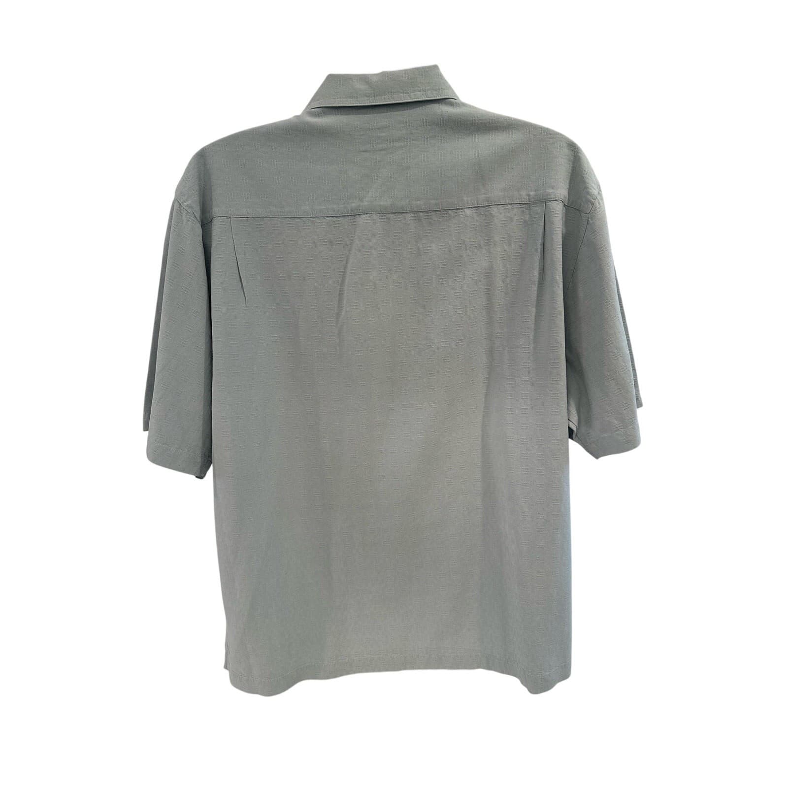 Jamaican JAXX Light Blue Gray 100% Silk Shirt Size Large - Thumbnail 9
