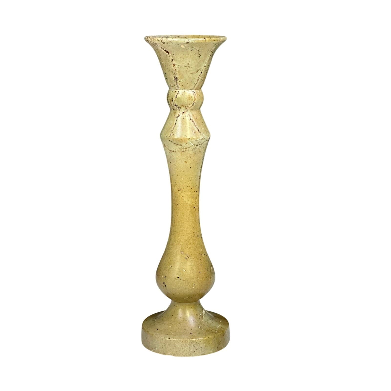 ICAPS Ltd Artesanto de Pedra Sabao Brazil Soap Stone Candle Stick Vintage