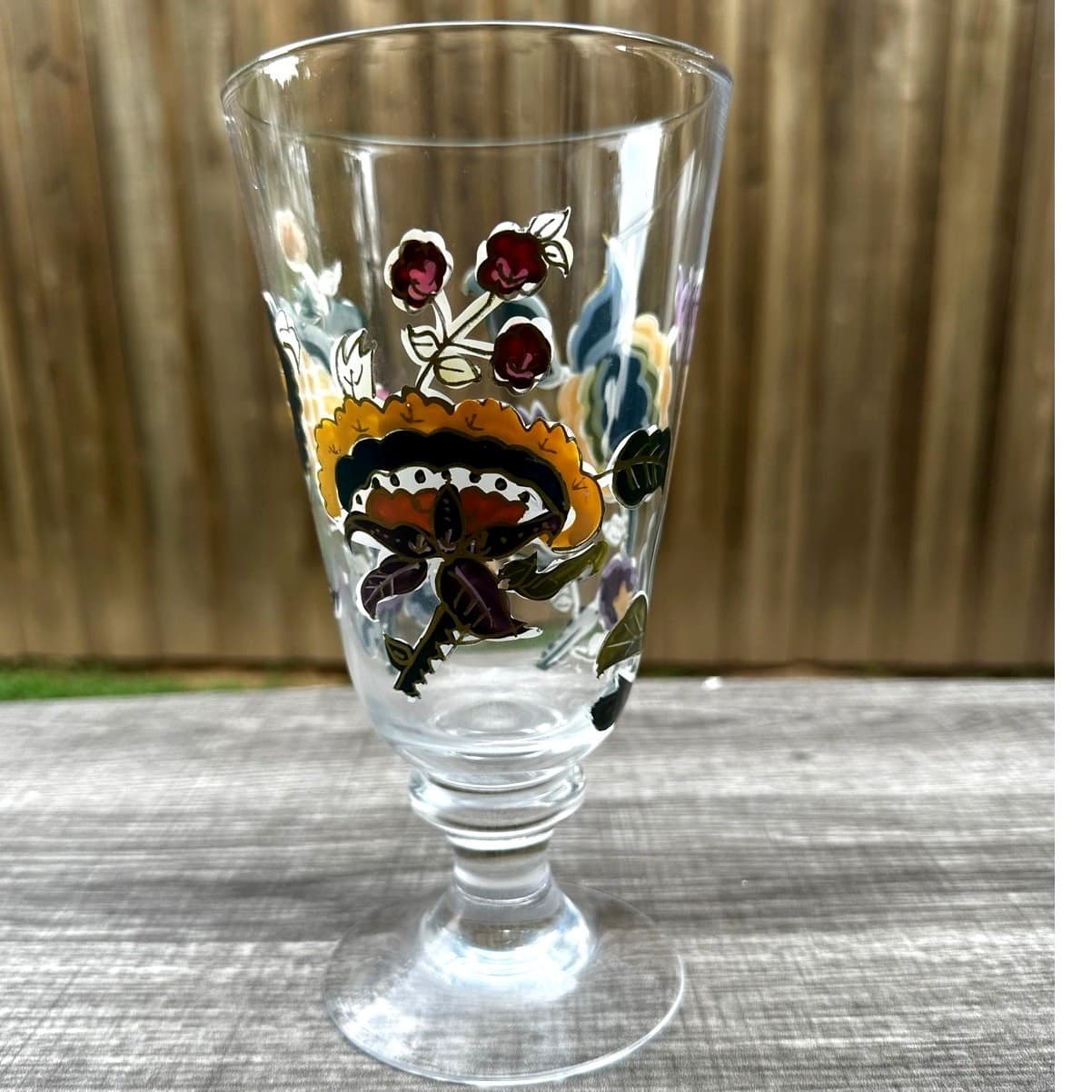 Noble Excellence Napa Valley Collection Hand Painted 22 oz Water/Ice Tea Goblet - Thumbnail 2