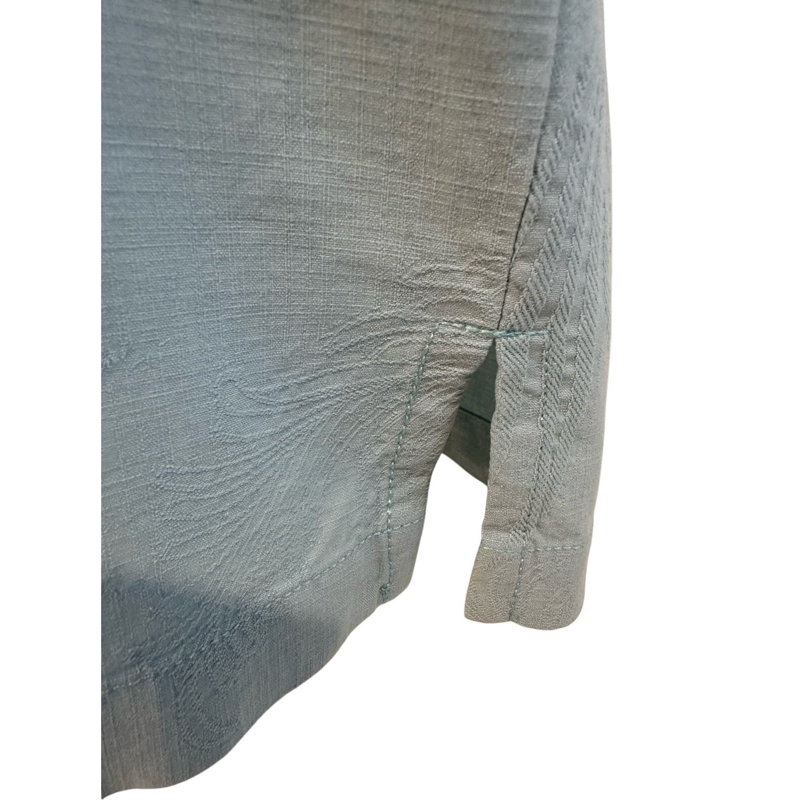 Tommy Bahama Light Blue Gray 100% Silk Shirt Large - Thumbnail 4