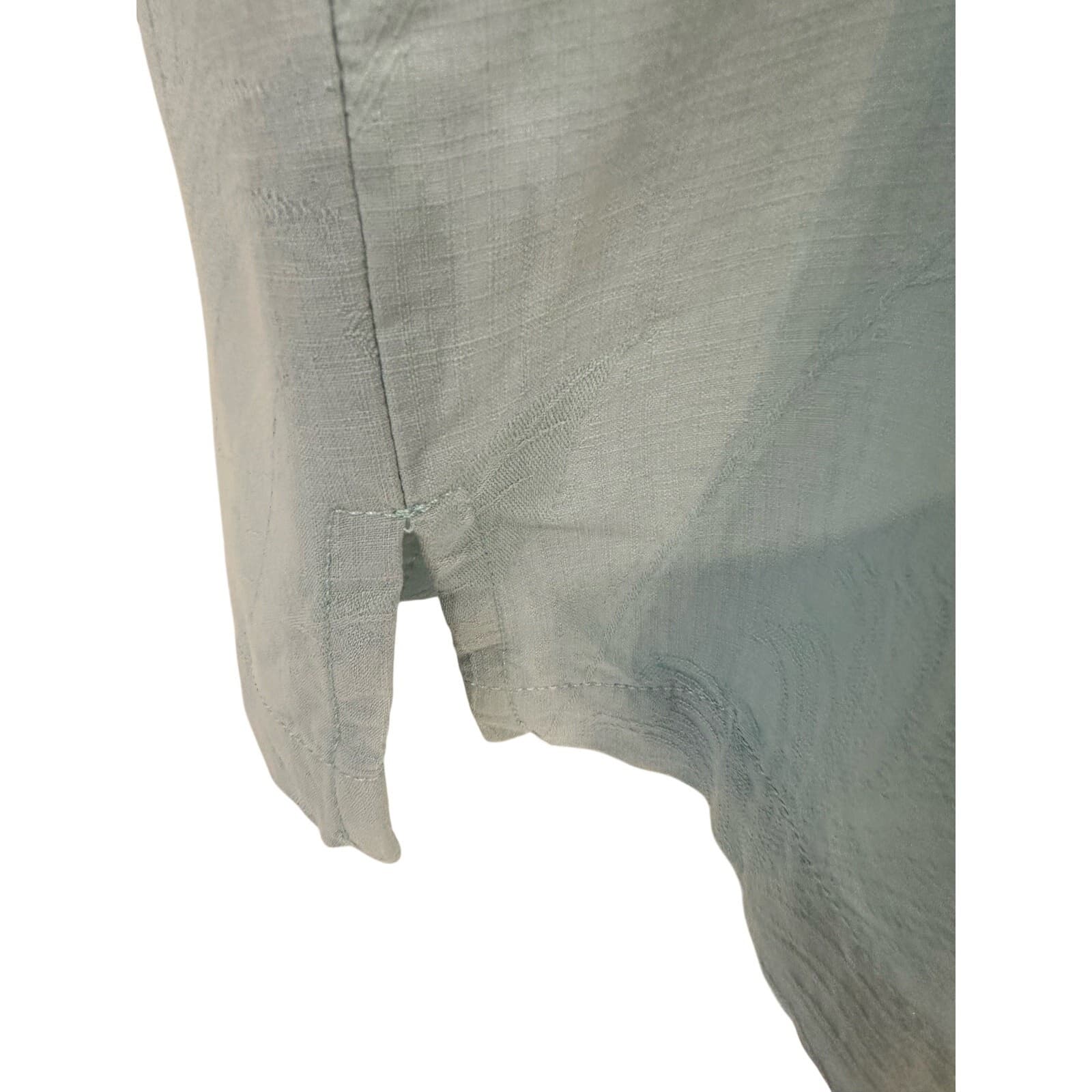 Tommy Bahama Light Blue Gray 100% Silk Shirt Large - Thumbnail 5