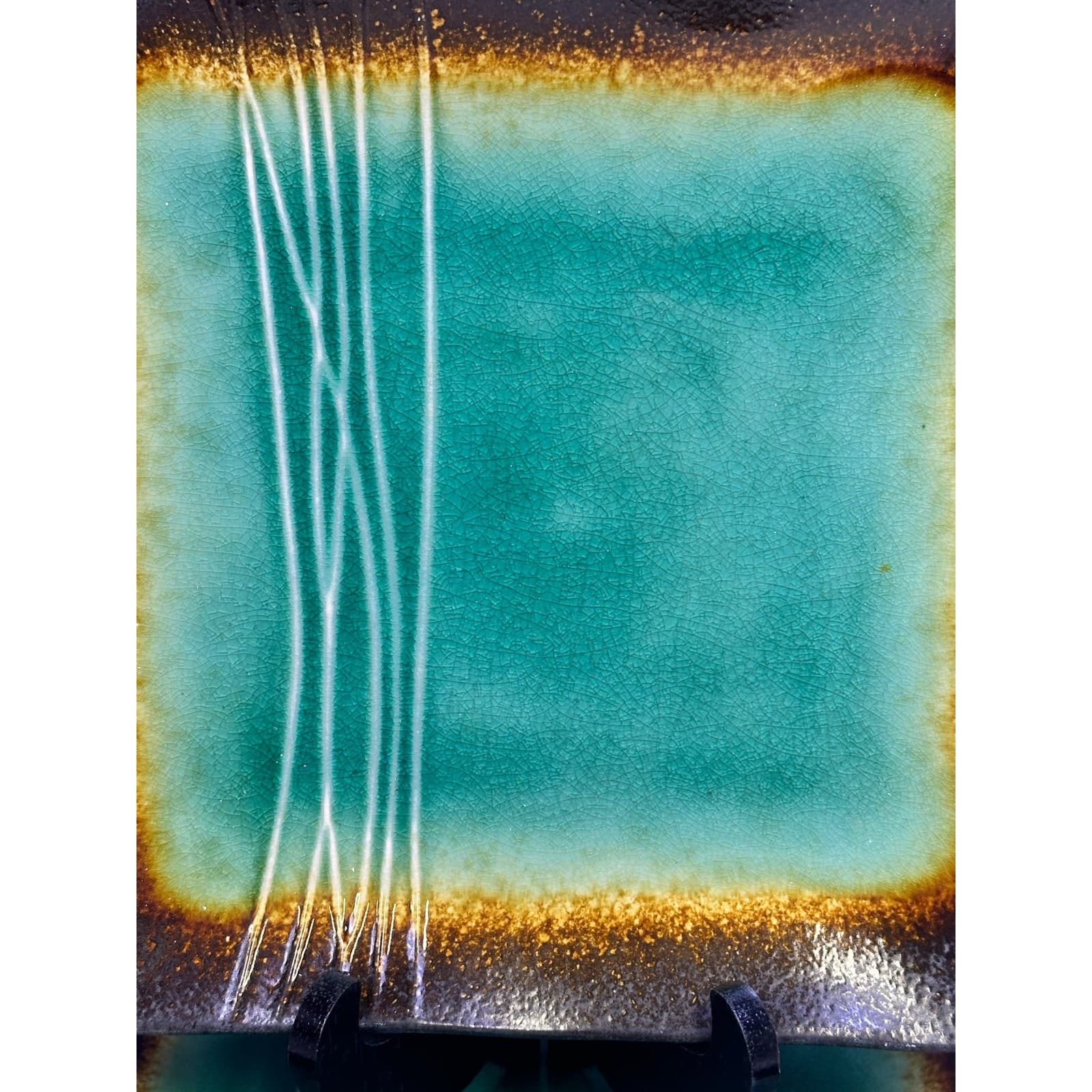 Baum Brothers Galaxy Jade 8.75" Square Salad Plates Set of 5 - Thumbnail 3